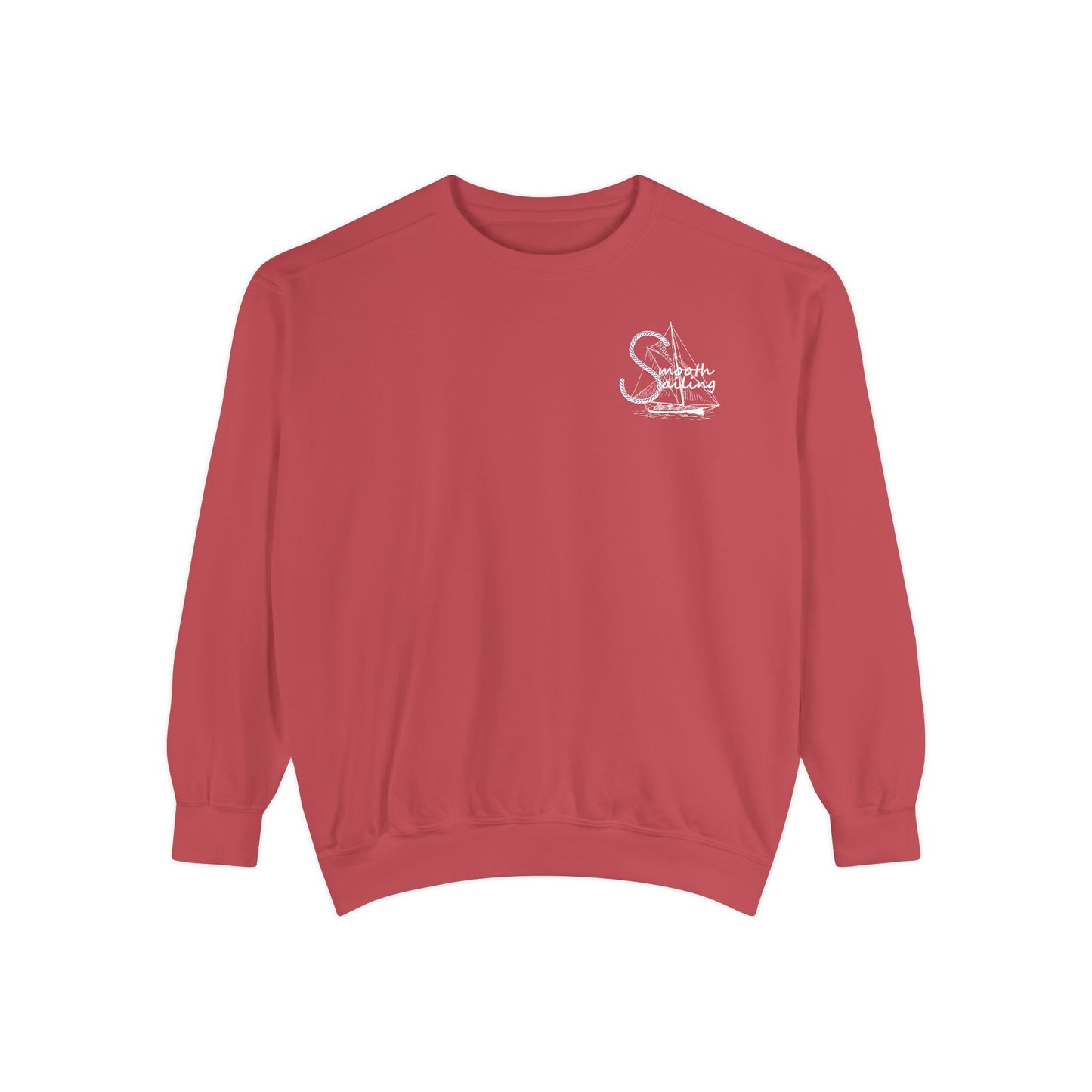 Newport Smooth Sailing Sweatshirt in Blue- Unisex Garment-Dyed Comfort