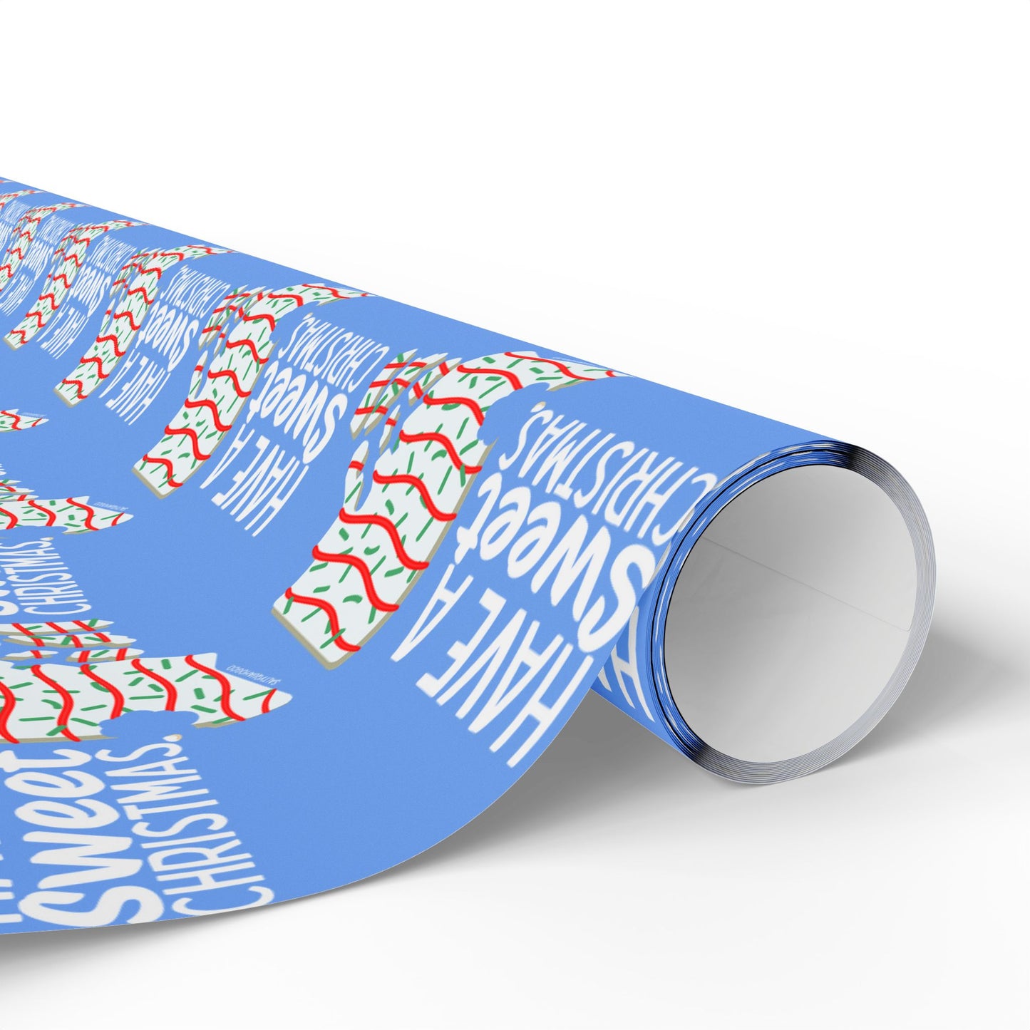 RI Shaped Holiday Cake Wrapping Paper