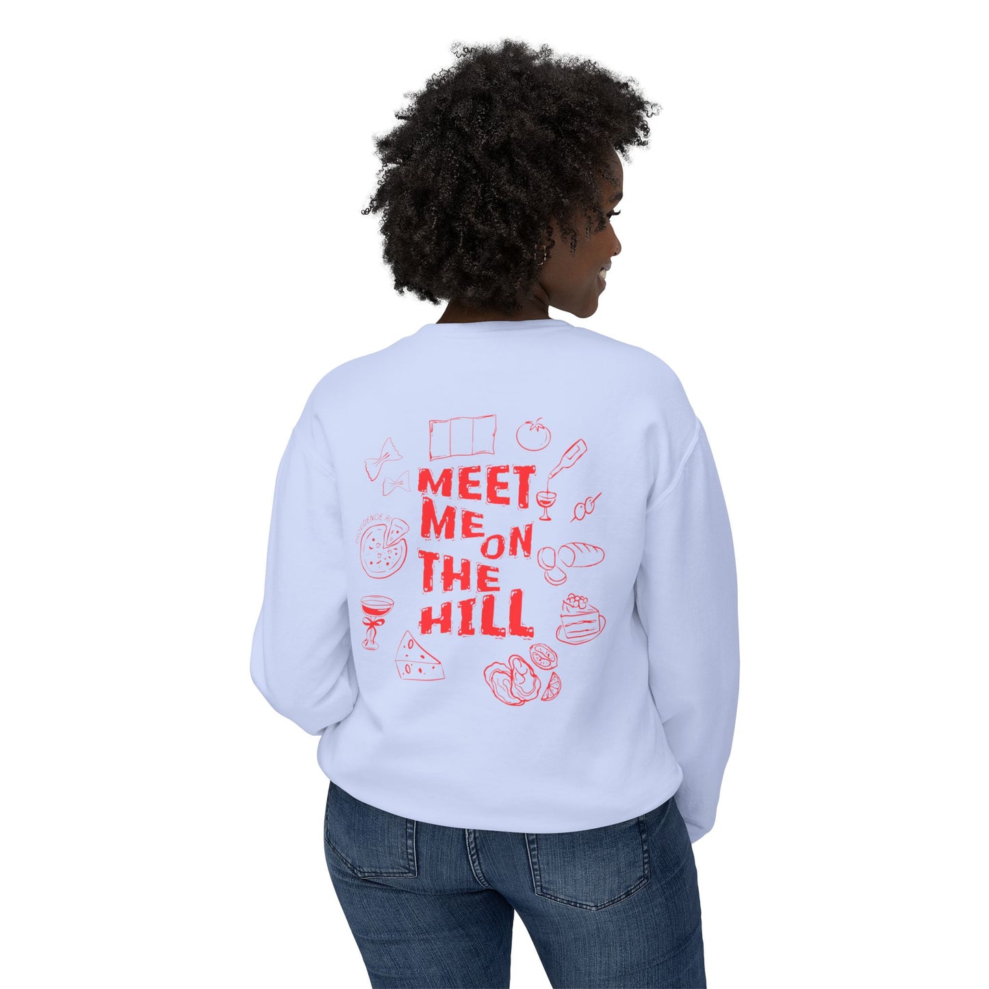 Meet me on the hill Unisex Lightweight Crewneck Sweatshirt