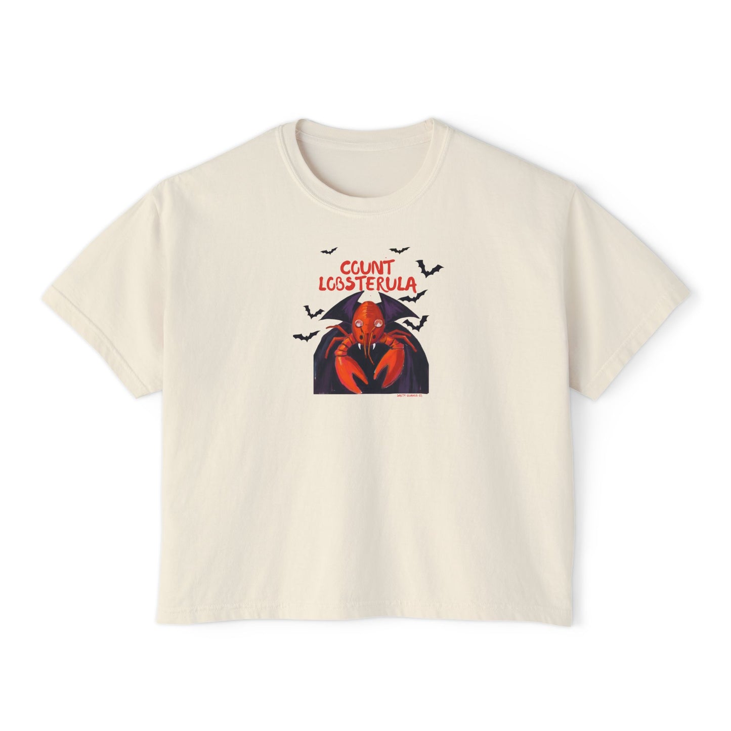 Women's Boxy Tee - Count Lobsterula Halloween Vampire Tee Shirt