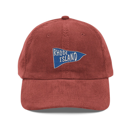 RI College Hat Blue Flag