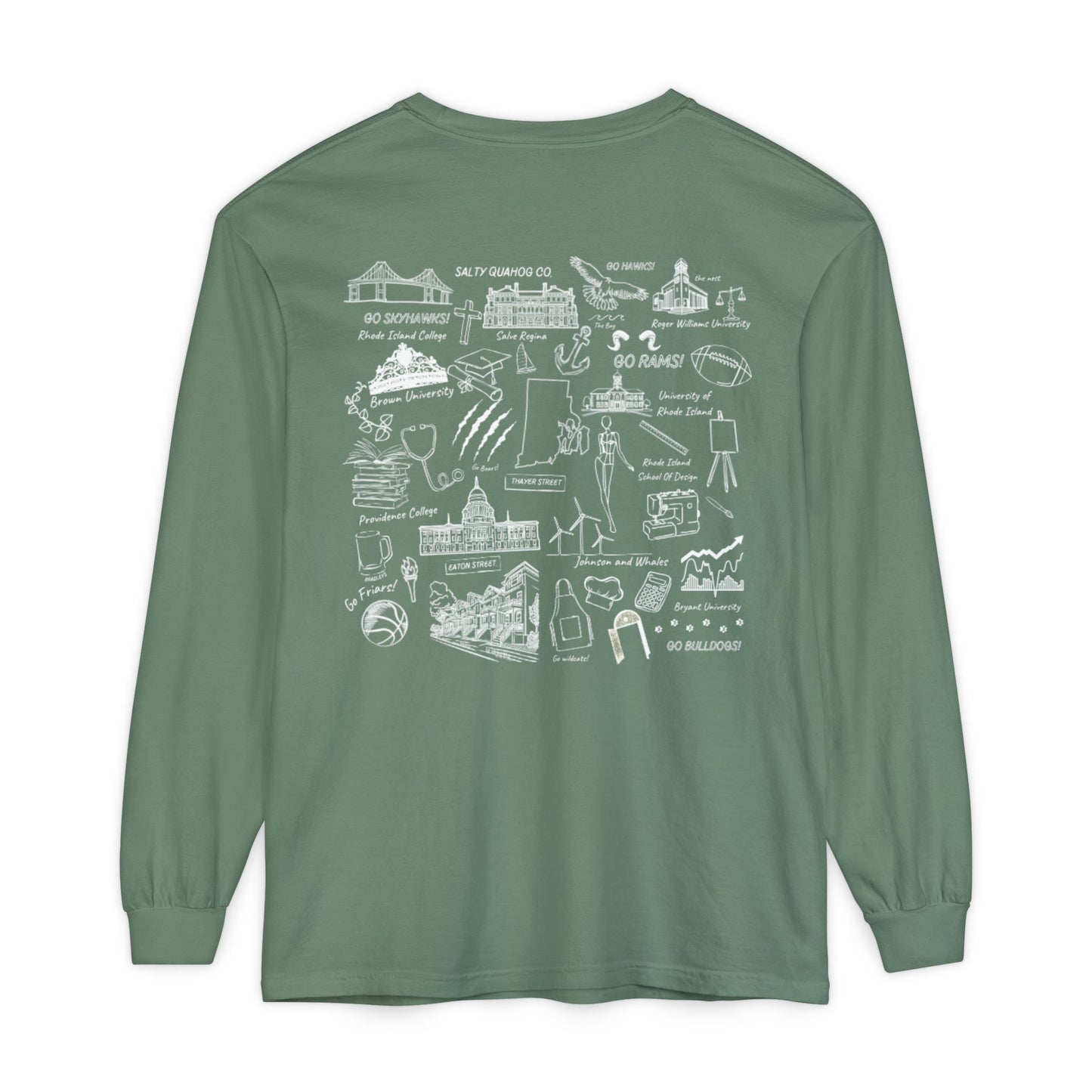 College Sketch Unisex Long Sleeve T-Shirt