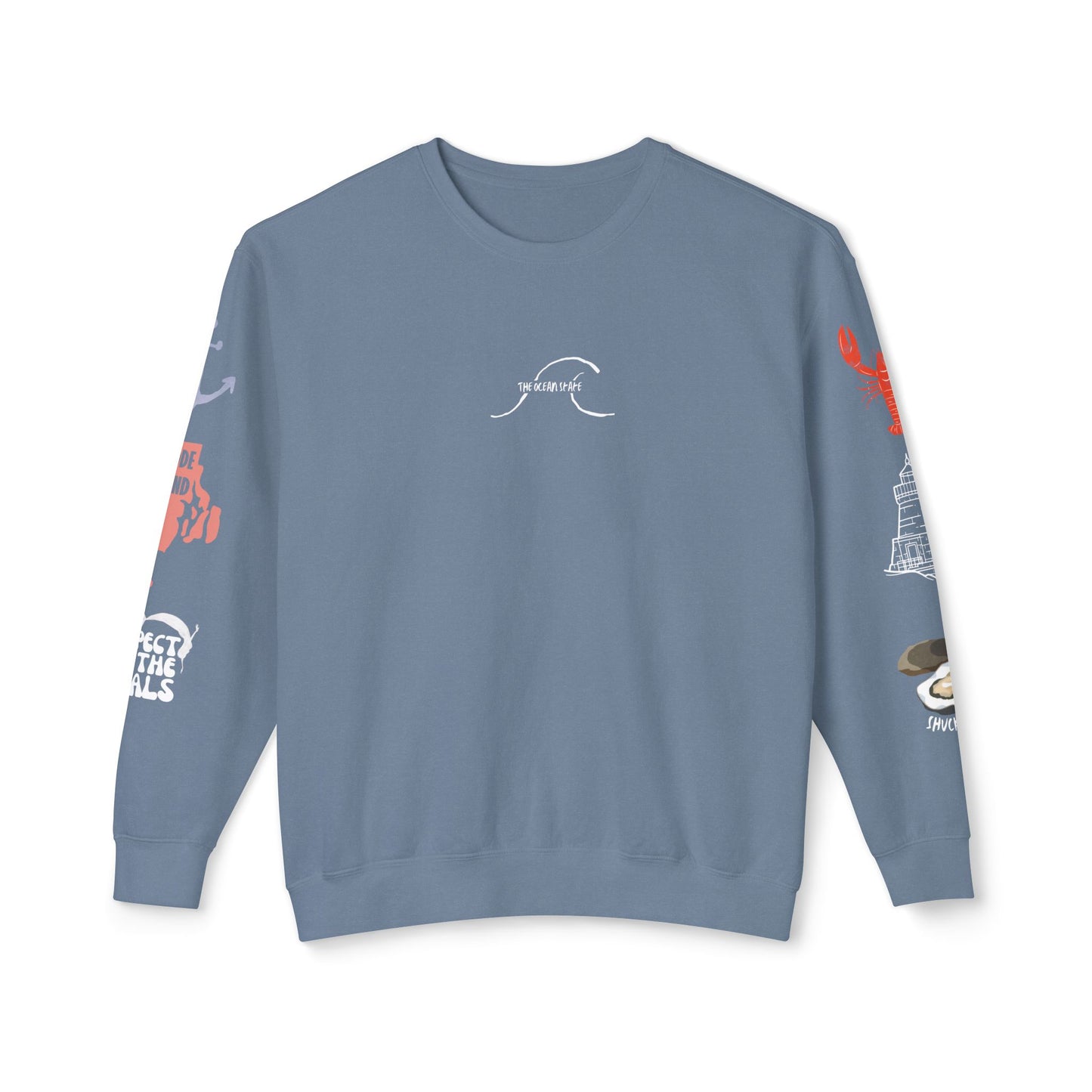 Catch Waves not Feelings Unisex Lightweight Crewneck Sweatshirt – Perfect for Ocean Lovers