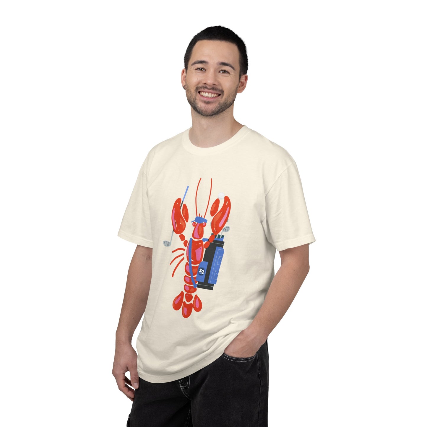 Salty Lobster Golfer- Golfer Coastal Tee