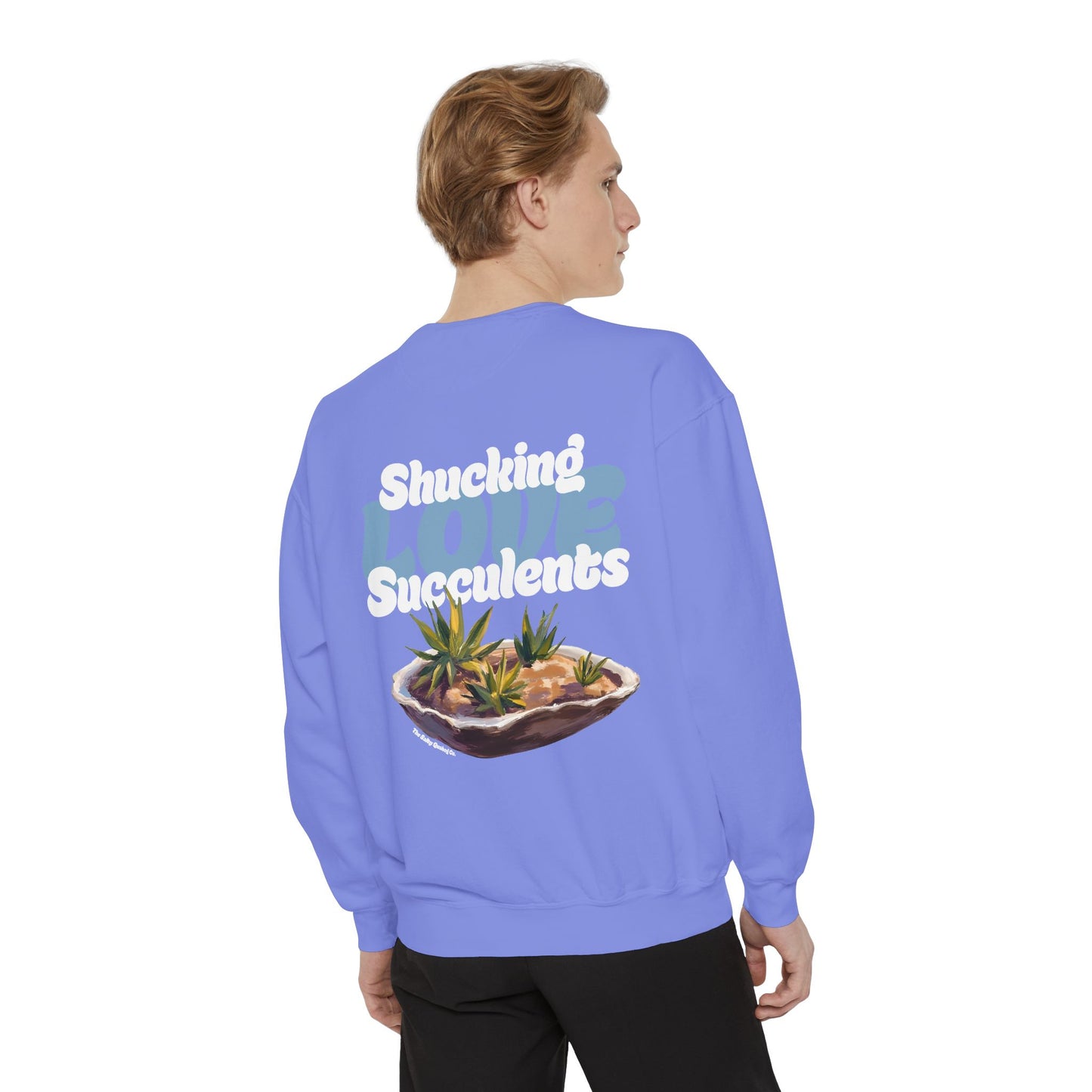 Shucking Love Succulent Graphic Sweatshirt Crewneck