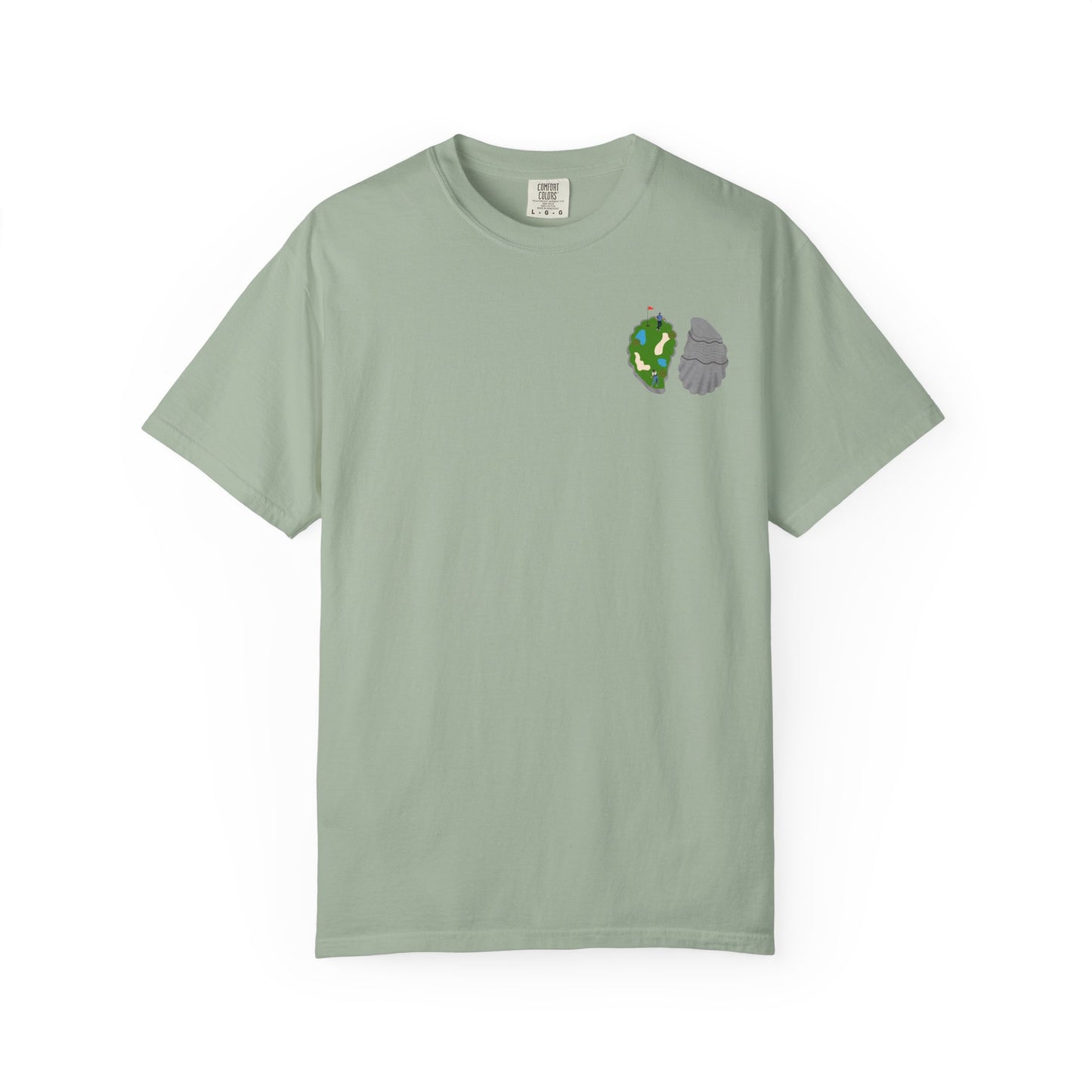 Shuck Golf Repeat Golf T-Shirt — Oyster & Golfer Coastal Tee