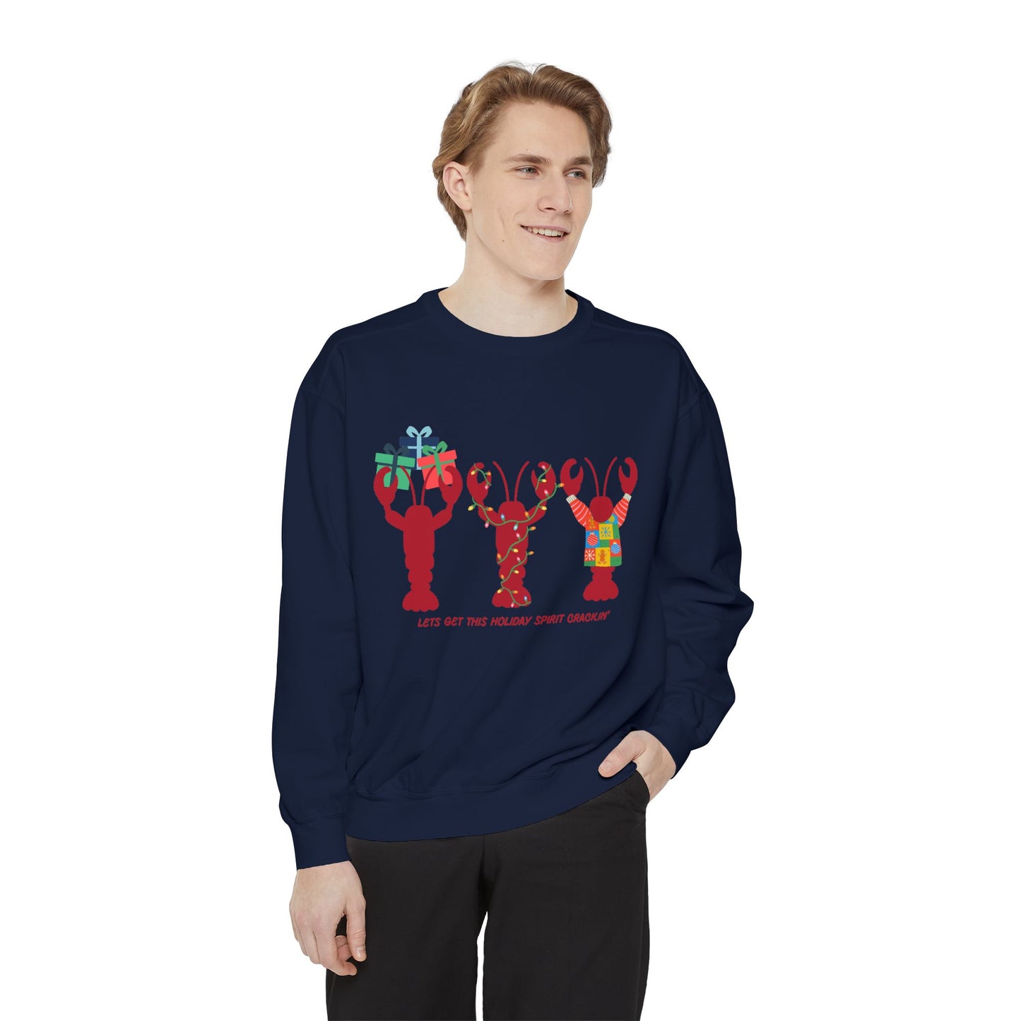 Lets Get This Holiday Spirit Crackin-Crewneck