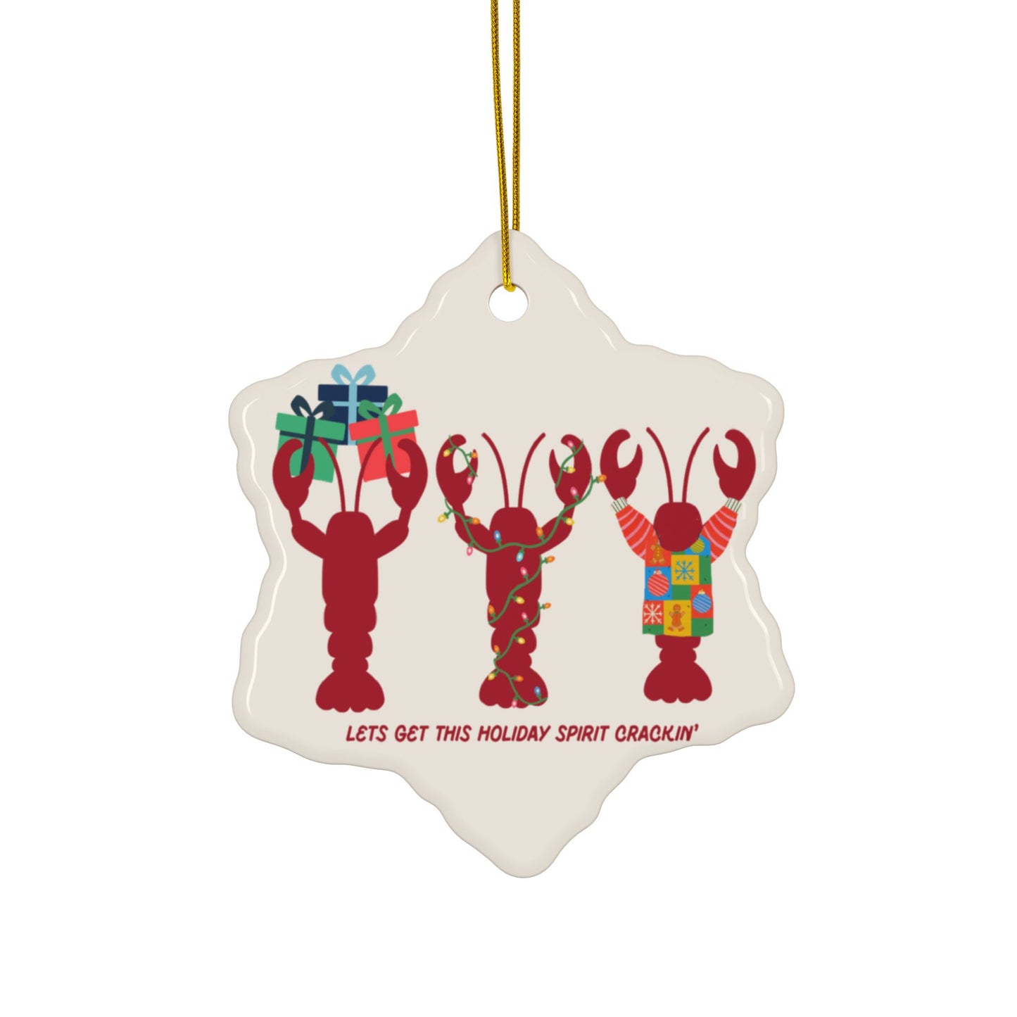 Copy of RI Holiday Cake- Ceramic Ornament