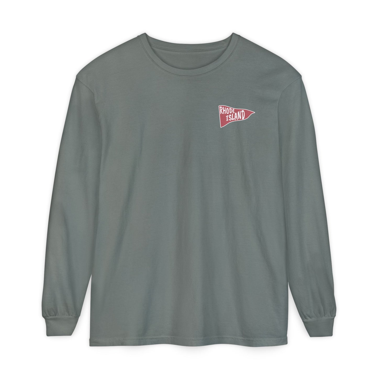 RI College Sketched Unisex Long Sleeve T-Shirt Red Flag
