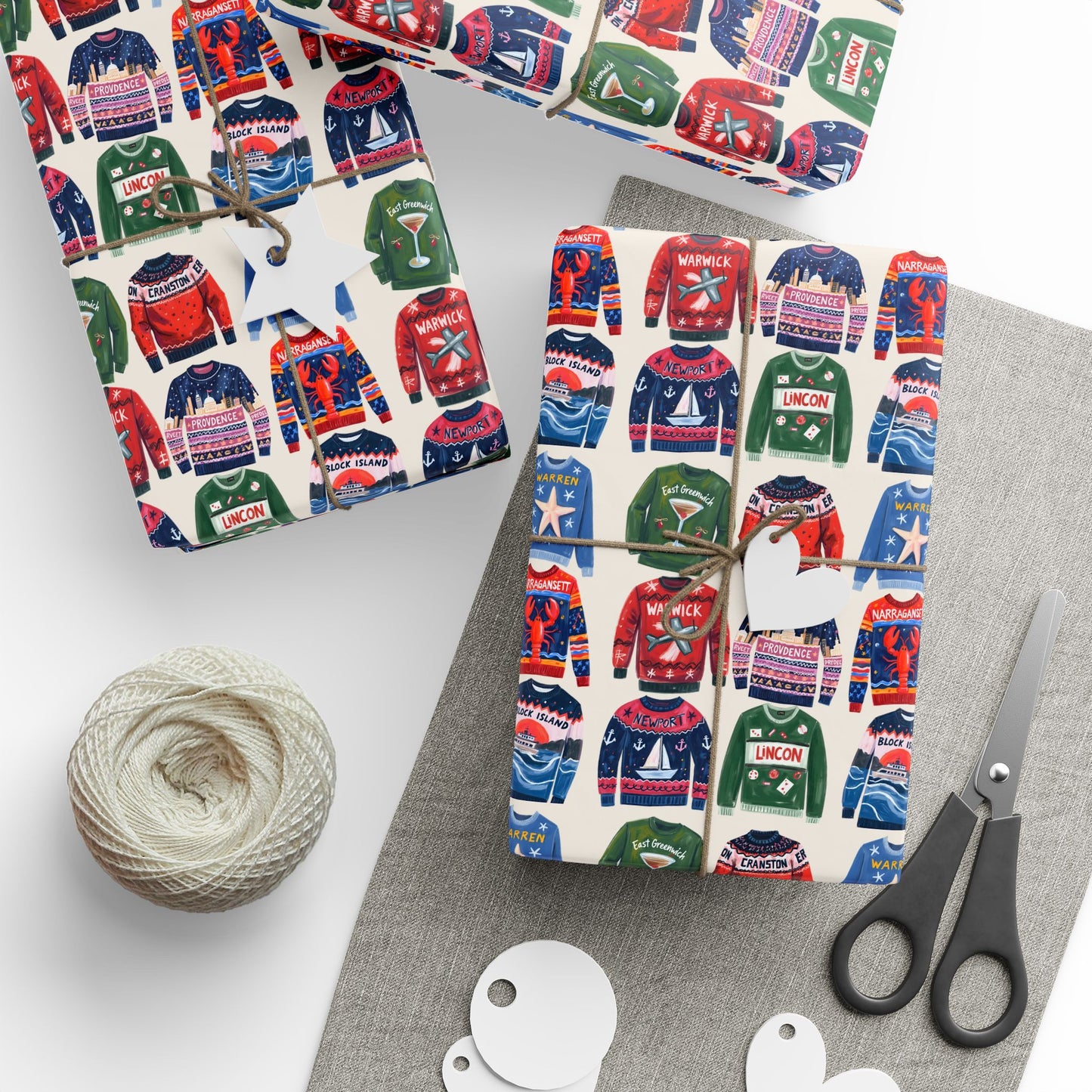 RI Ugly Sweater- Wrapping Paper