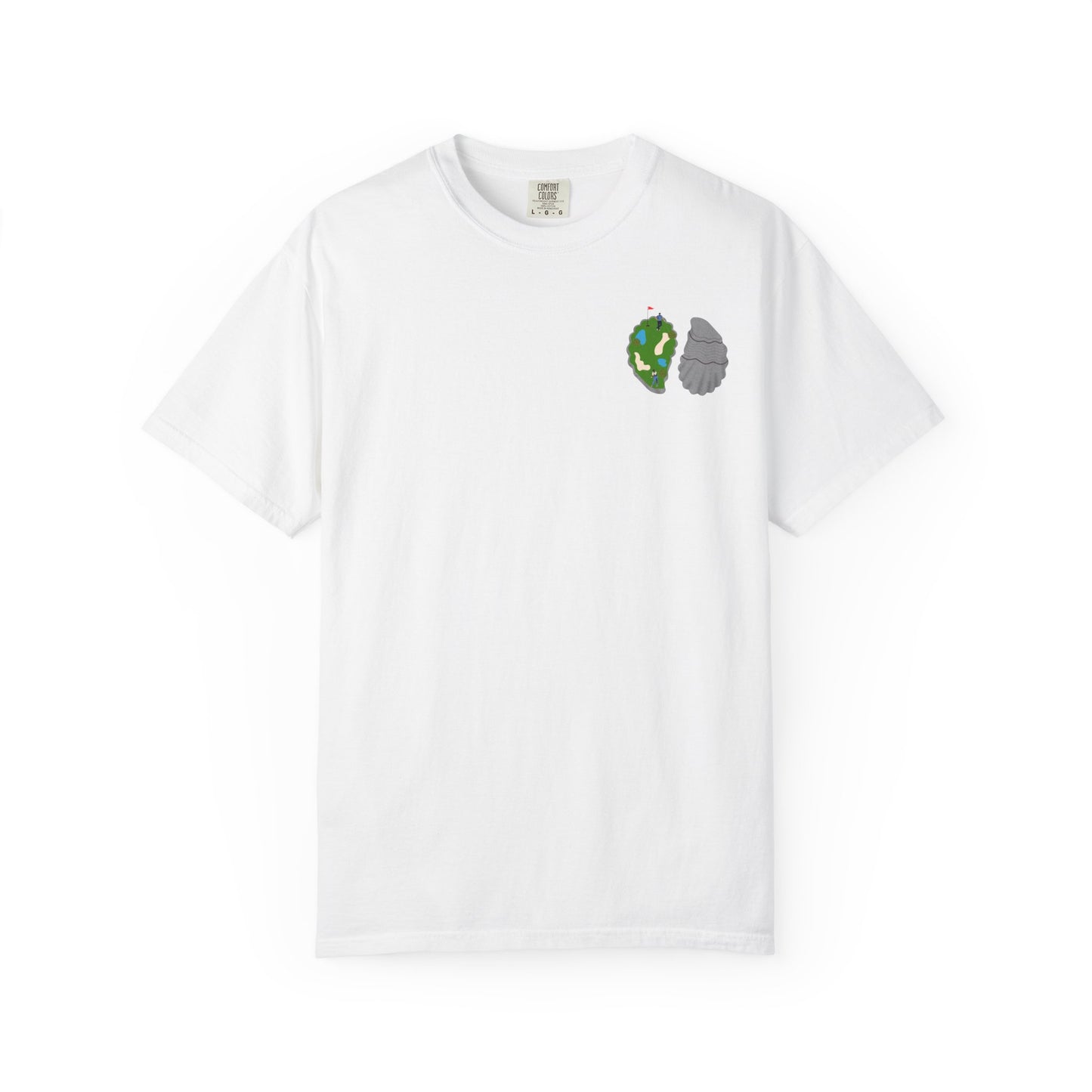 Shuck Golf Repeat Golf T-Shirt — Oyster & Golfer Coastal Tee