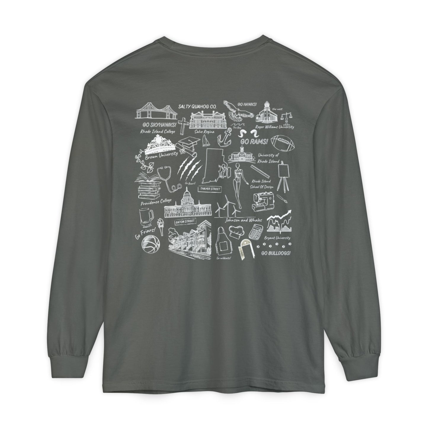 College Sketch Unisex Long Sleeve T-Shirt