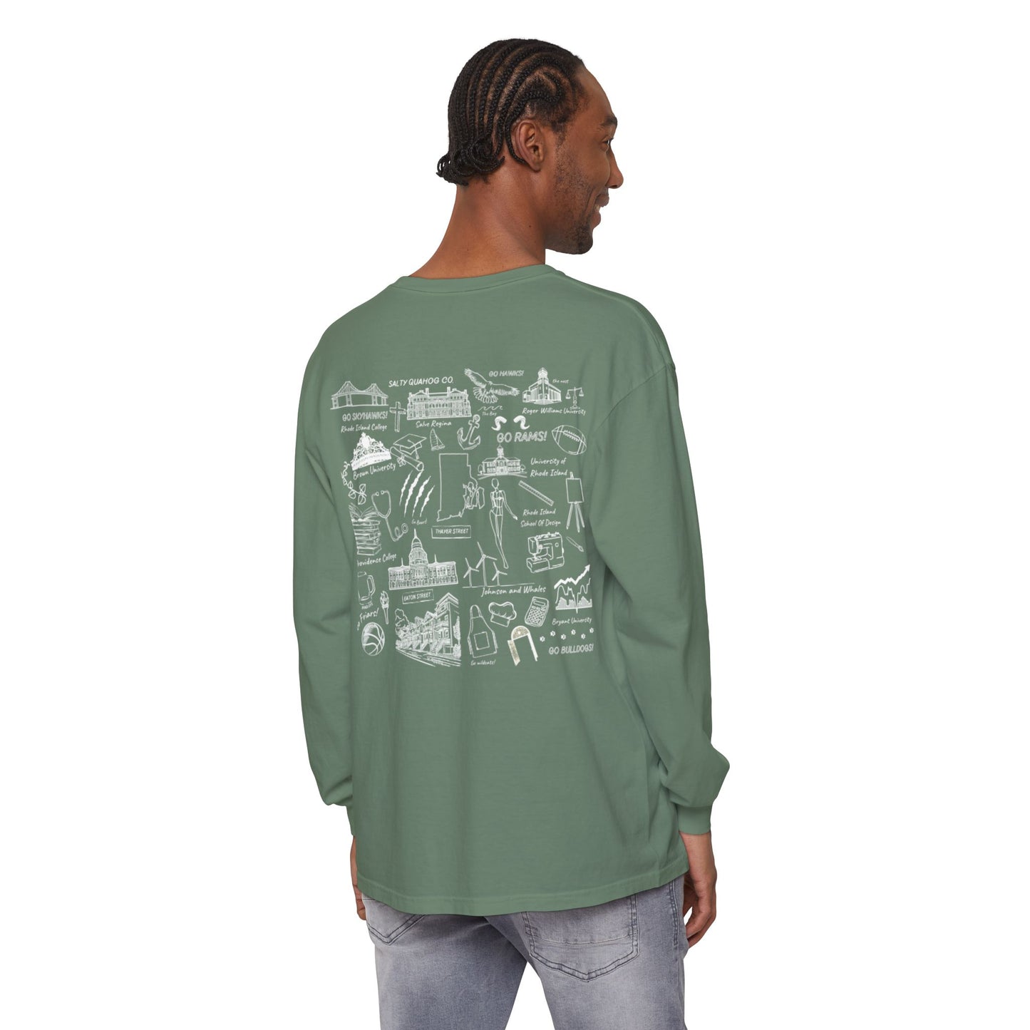 College Sketch Unisex Long Sleeve T-Shirt