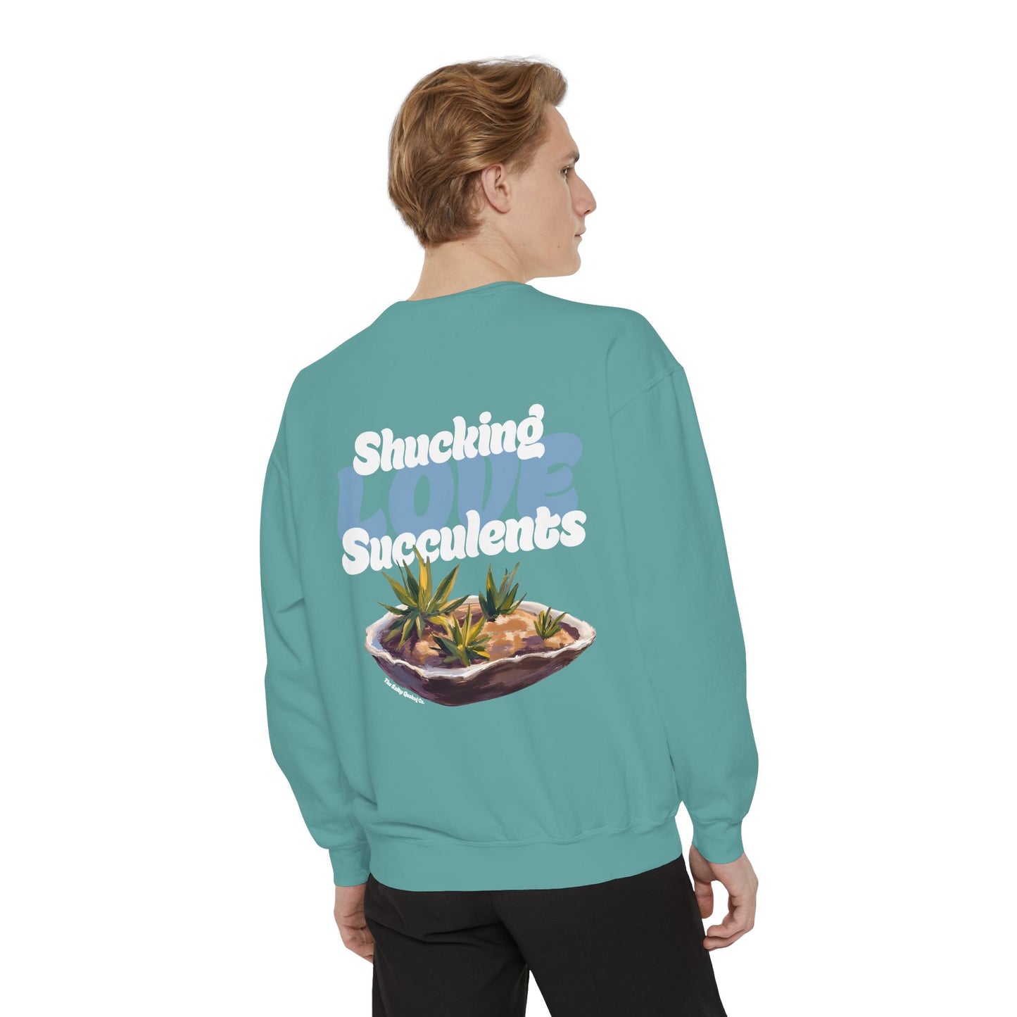 Shucking Love Succulent Graphic Sweatshirt Crewneck
