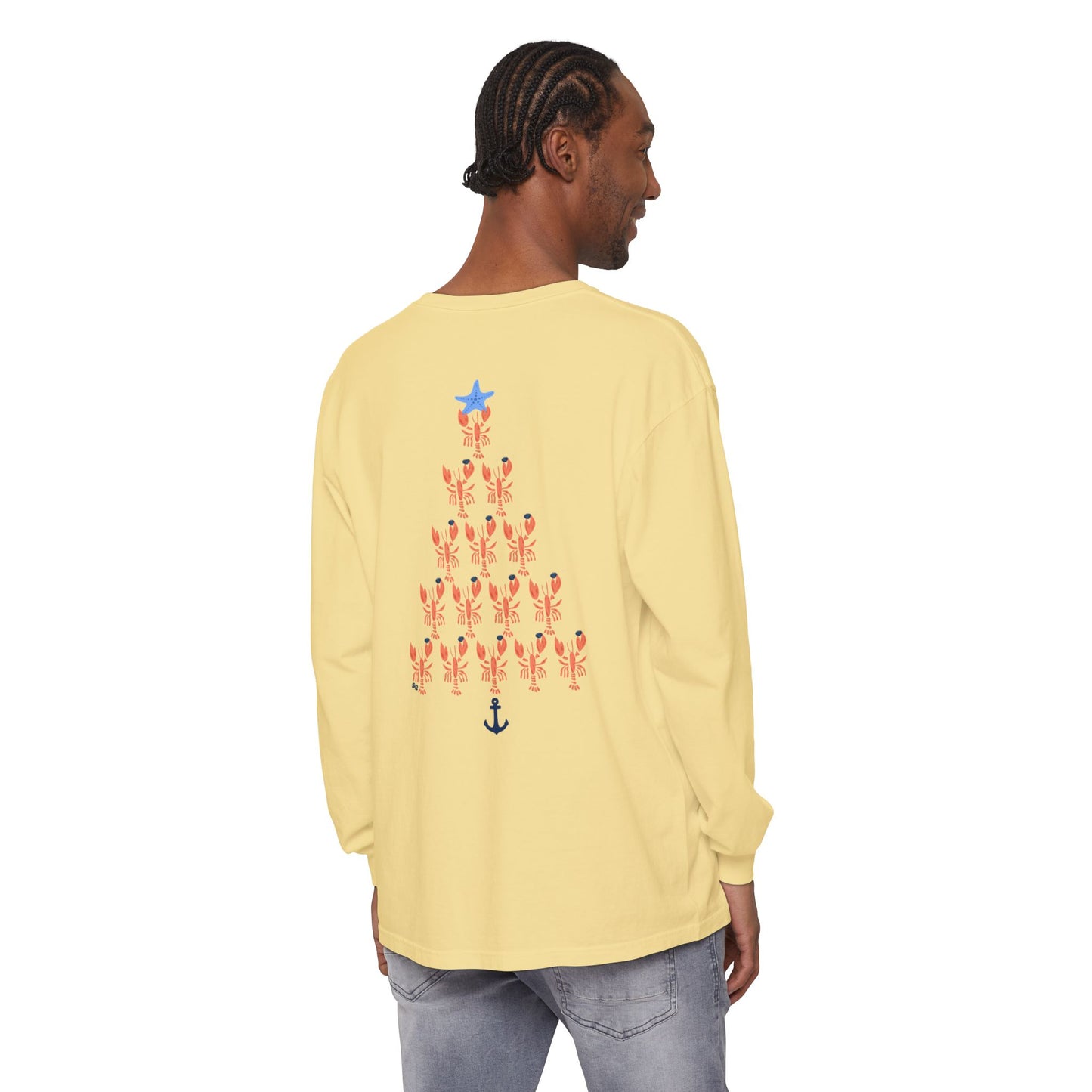 Quahog Lobster Shaped as a Lobster - Long Sleeve T-Shirt