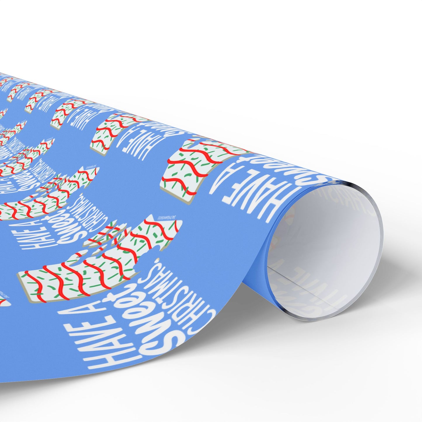 RI Shaped Holiday Cake Wrapping Paper