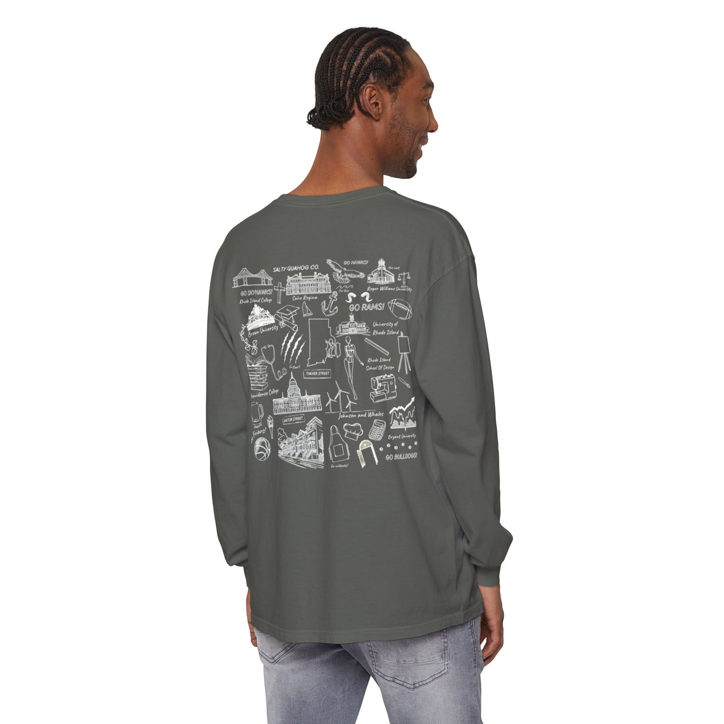 College Sketch Unisex Long Sleeve T-Shirt
