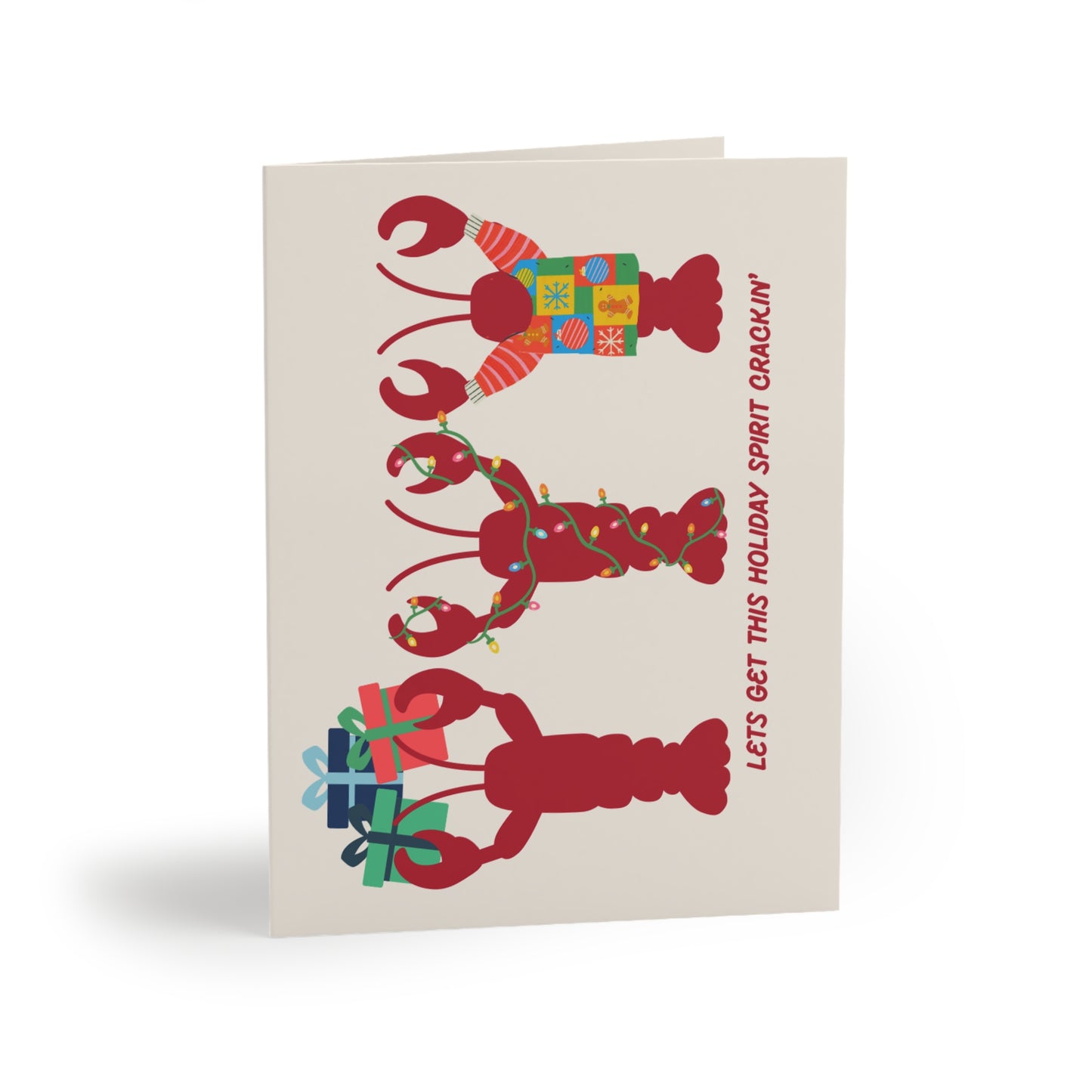 Lets Get This Holiday Spirit Crackin-Holidays Greeting Cards (8, 16, 24 pcs)
