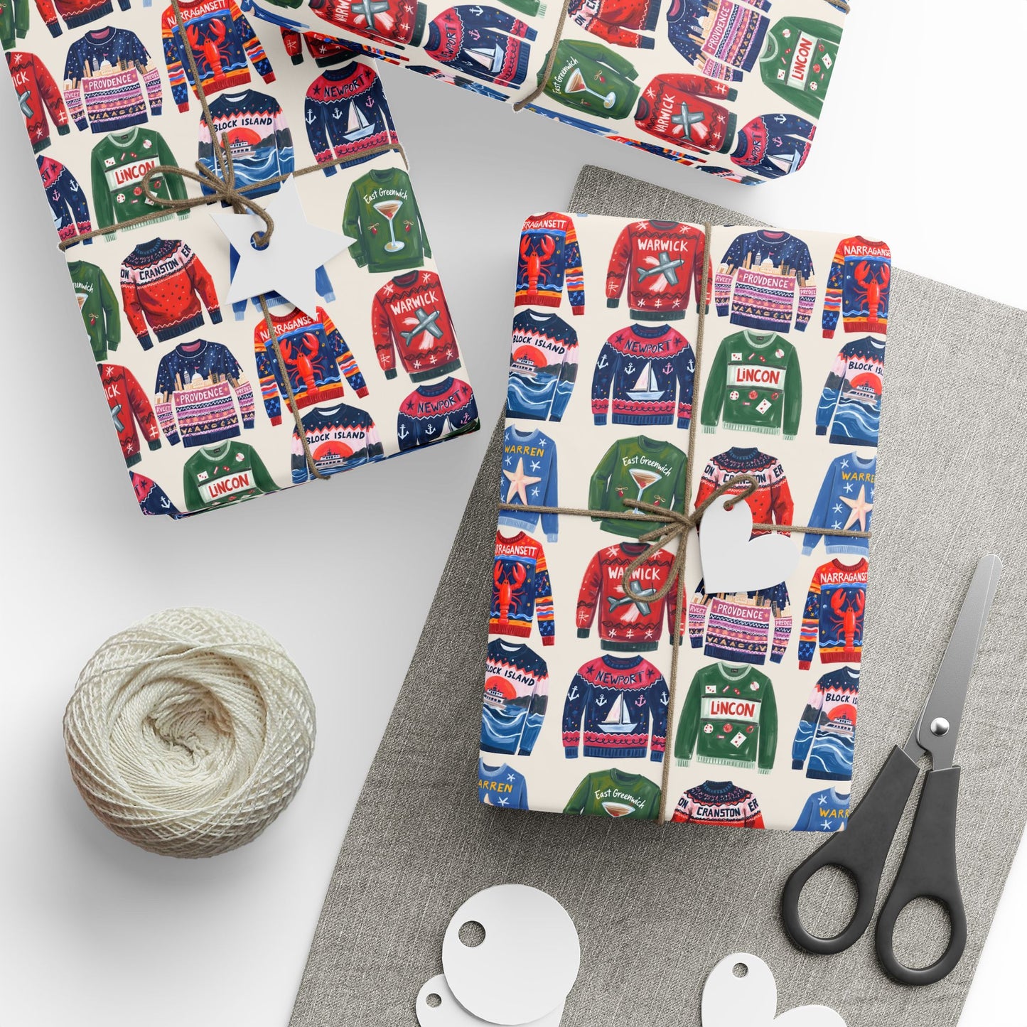 RI Ugly Sweater- Wrapping Paper