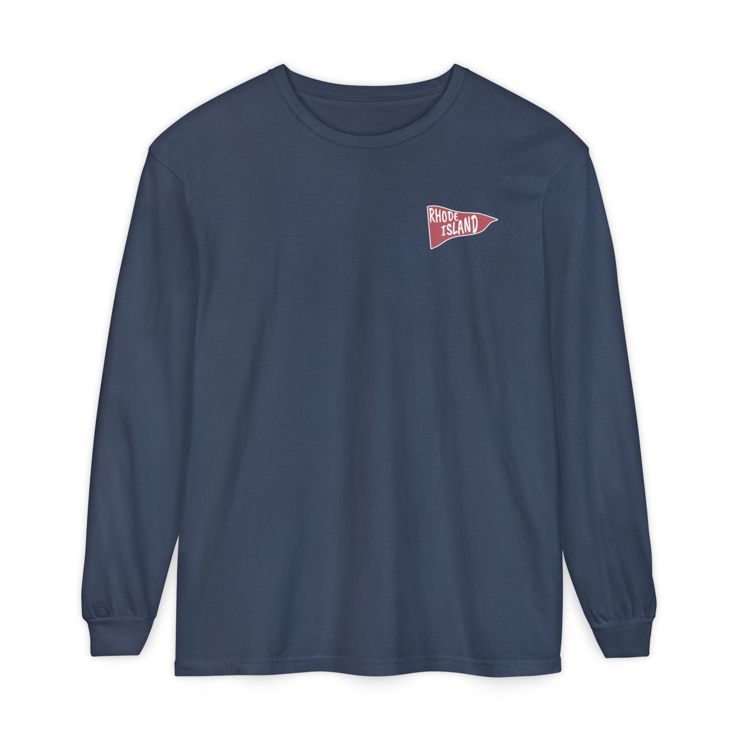 RI College Sketched Unisex Long Sleeve T-Shirt Red Flag