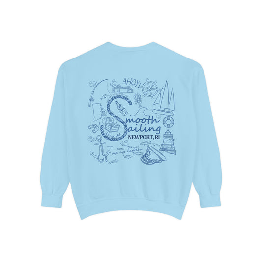 Newport Smooth Sailing Sweatshirt - Unisex Garment-Dyed Comfort