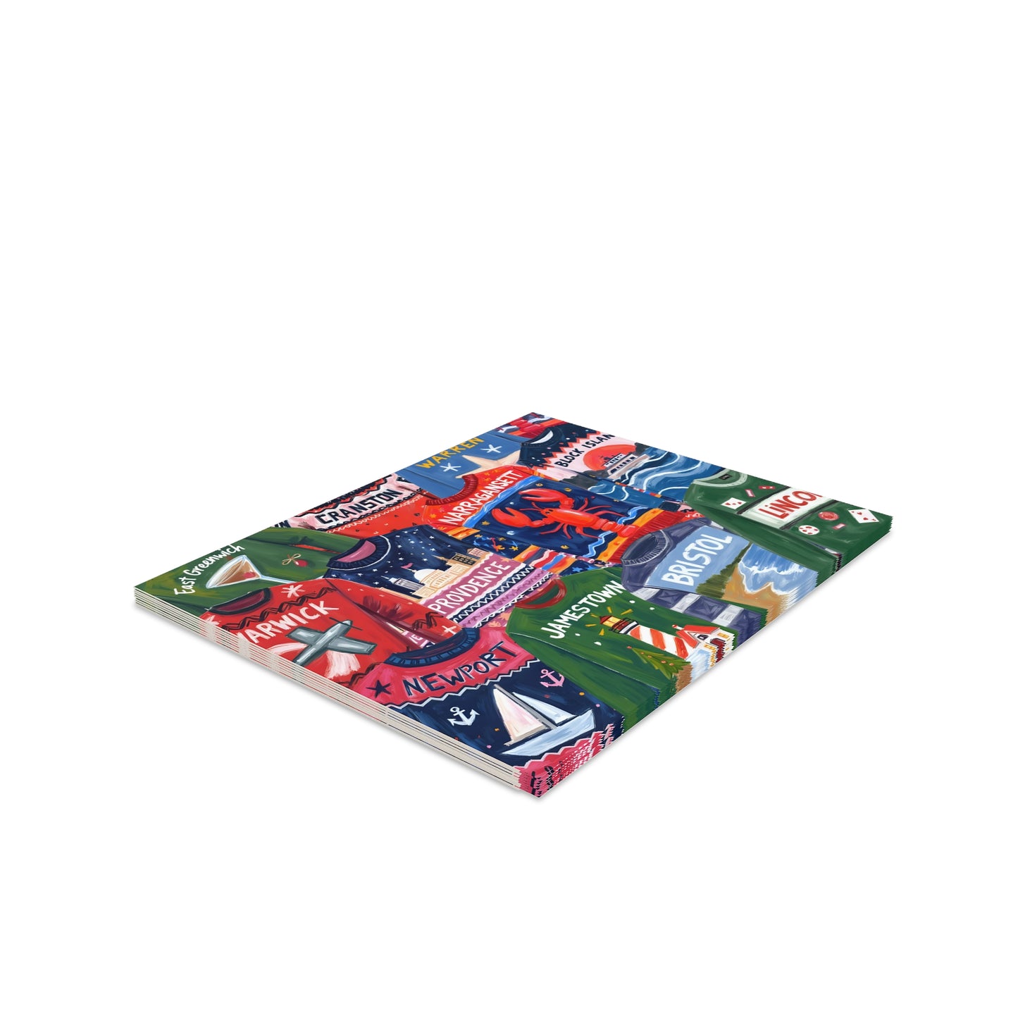 RI Ugly Sweater-Holidays Greeting Cards (8, 16, 24 pcs)