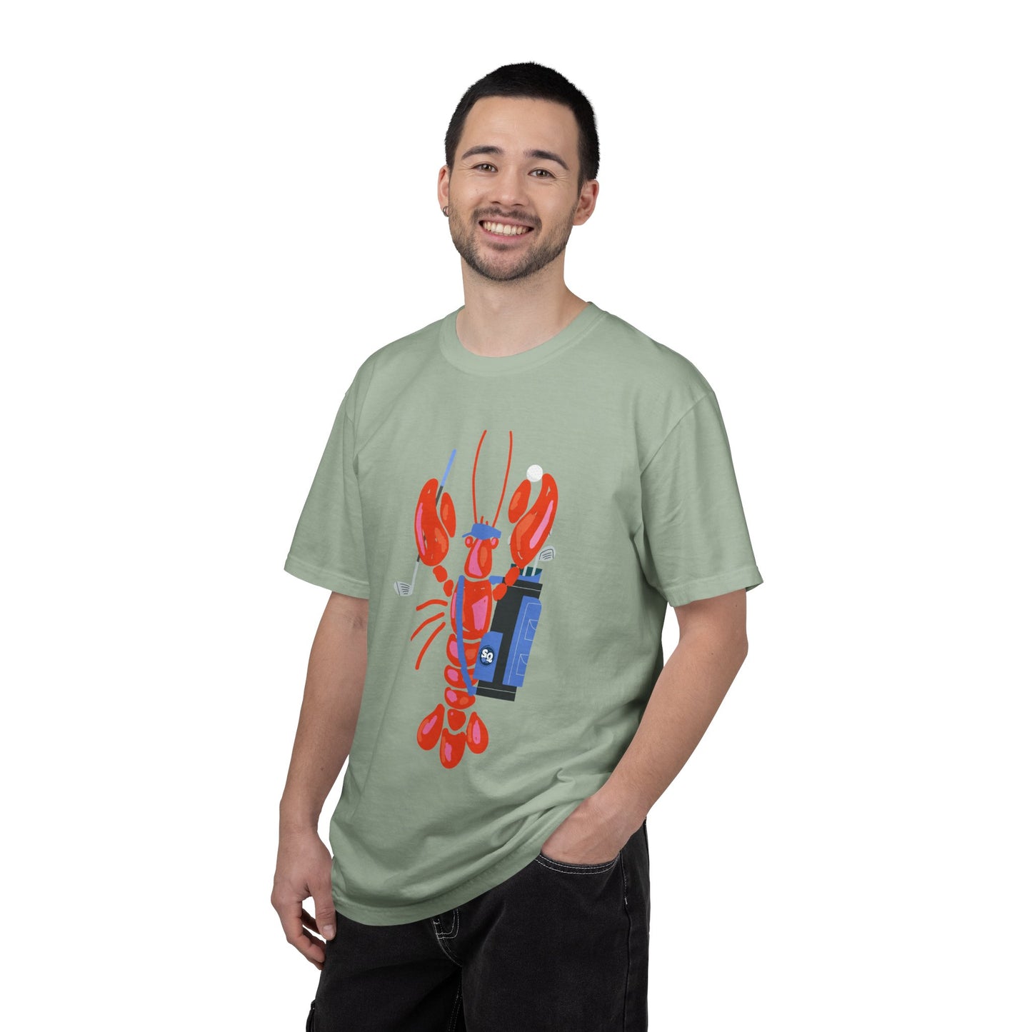 Salty Lobster Golfer- Golfer Coastal Tee