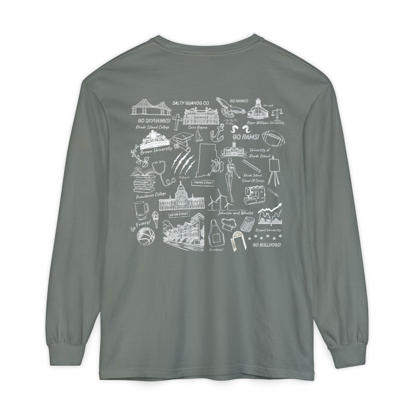 College Sketch Unisex Long Sleeve T-Shirt
