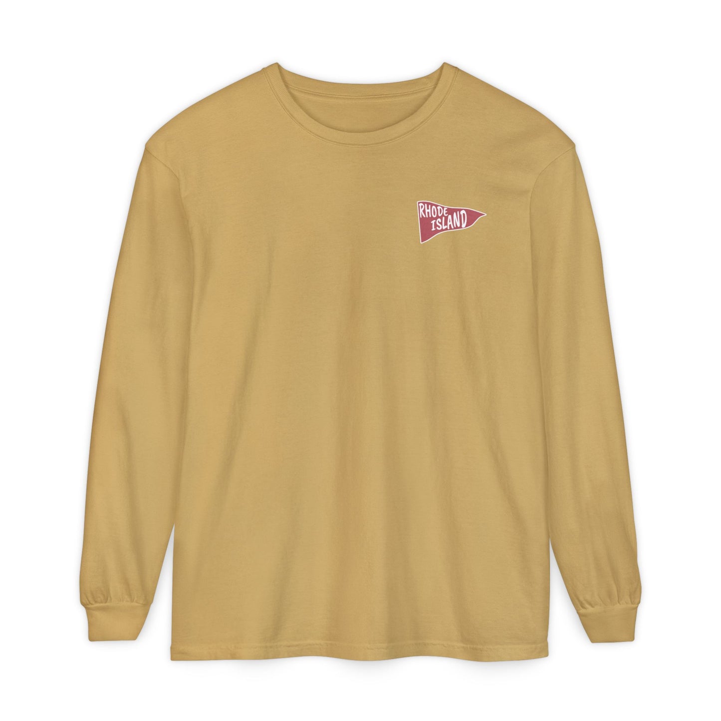 RI College Sketched Unisex Long Sleeve T-Shirt Red Flag