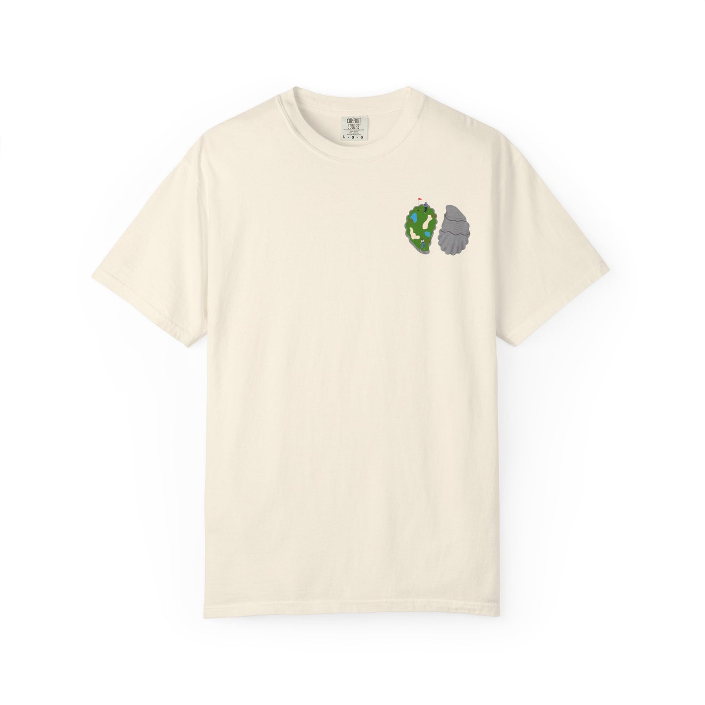 Shuck Golf Repeat Golf T-Shirt — Oyster & Golfer Coastal Tee
