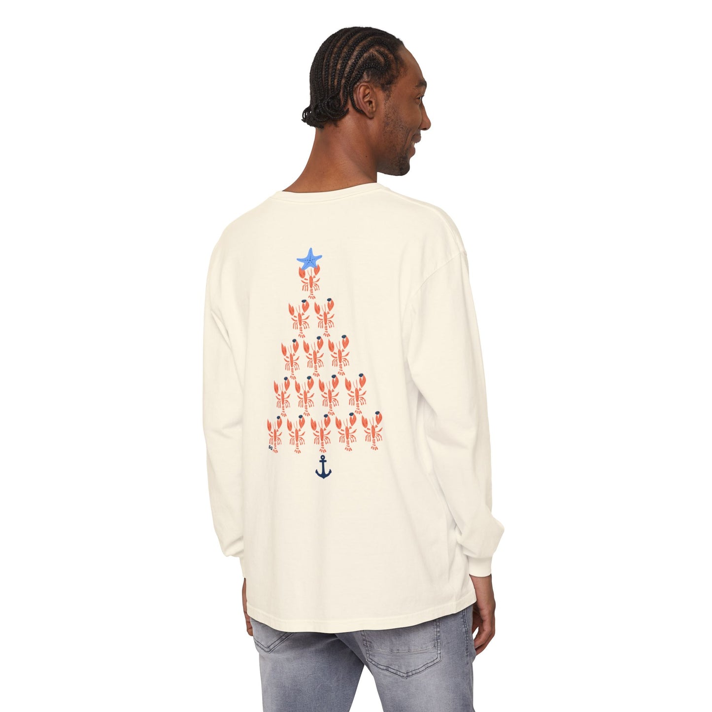 Quahog Lobster Shaped as a Lobster - Long Sleeve T-Shirt