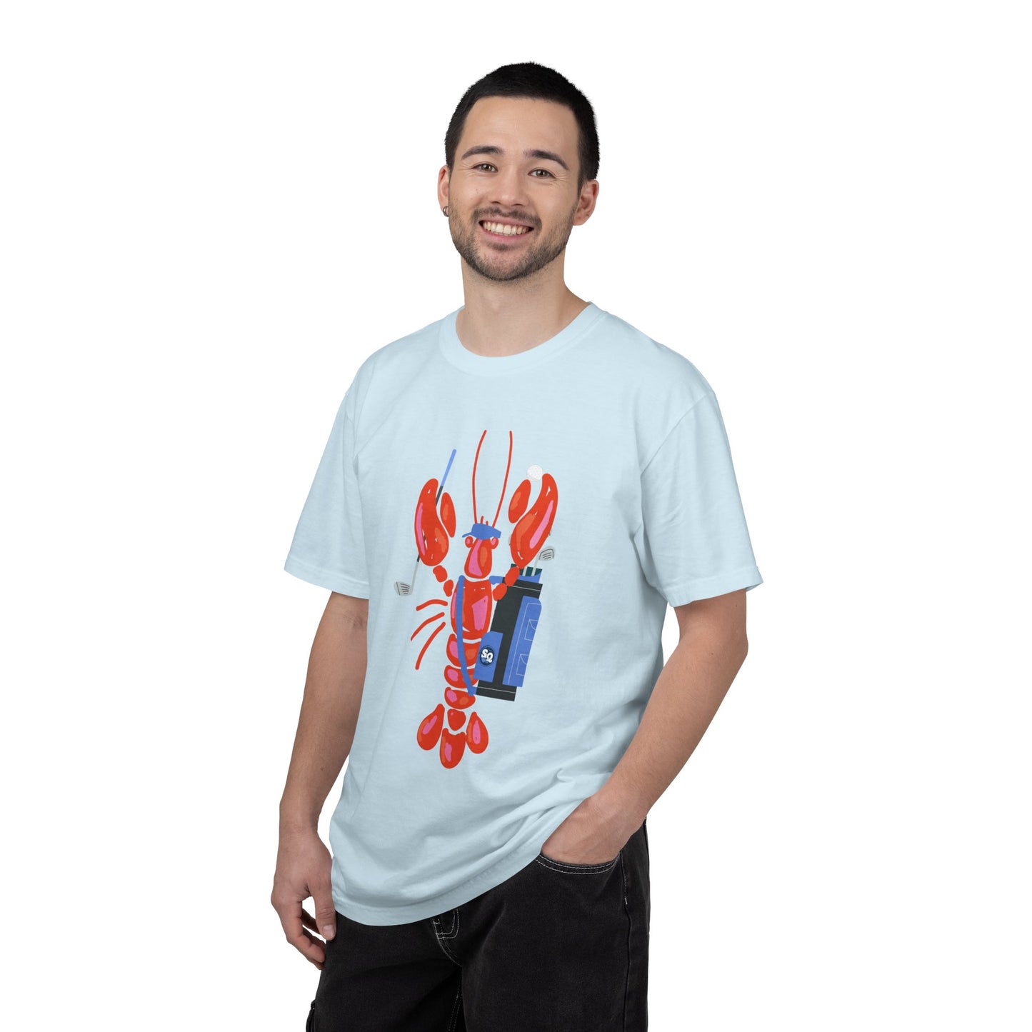 Salty Lobster Golfer- Golfer Coastal Tee