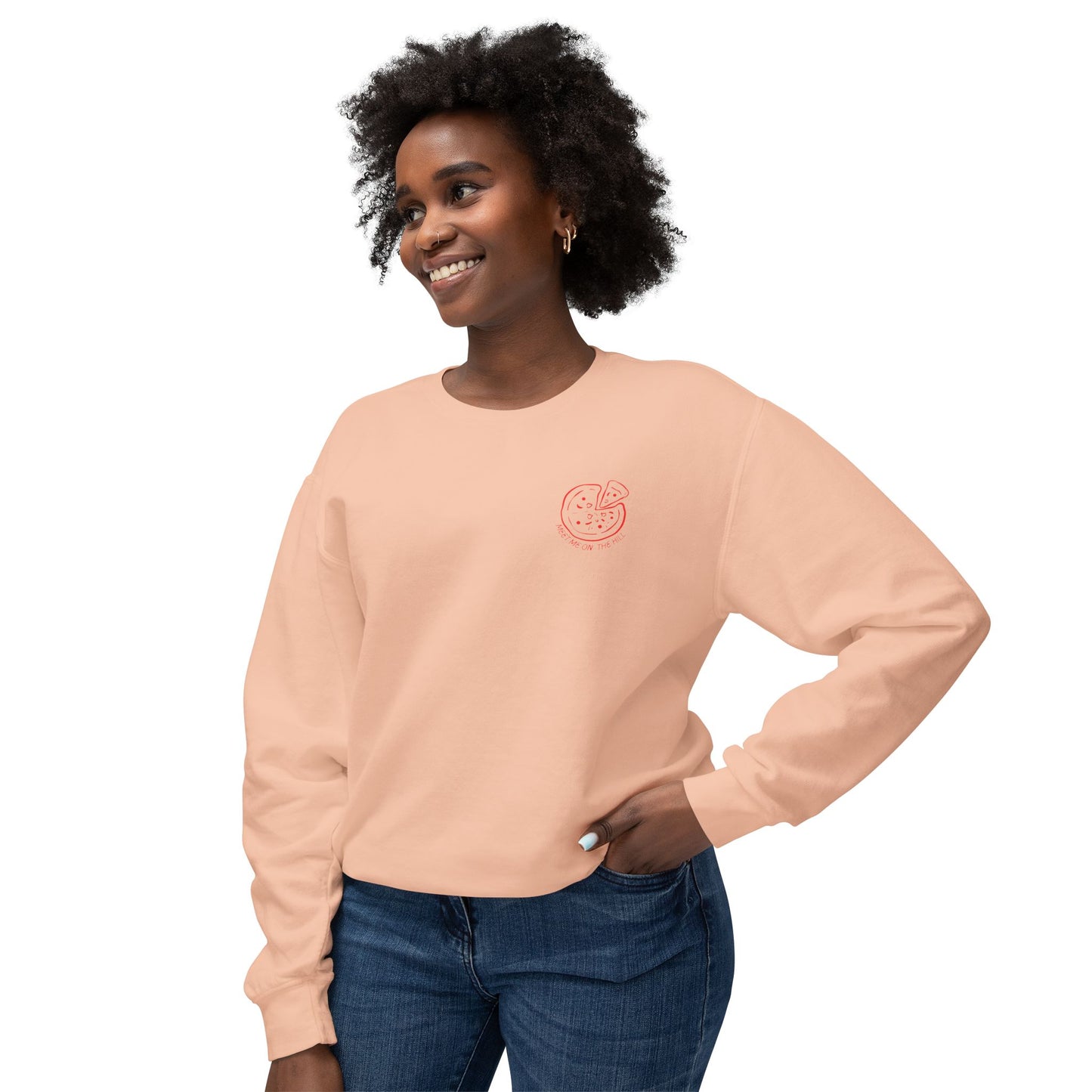 Meet me on the hill Unisex Lightweight Crewneck Sweatshirt