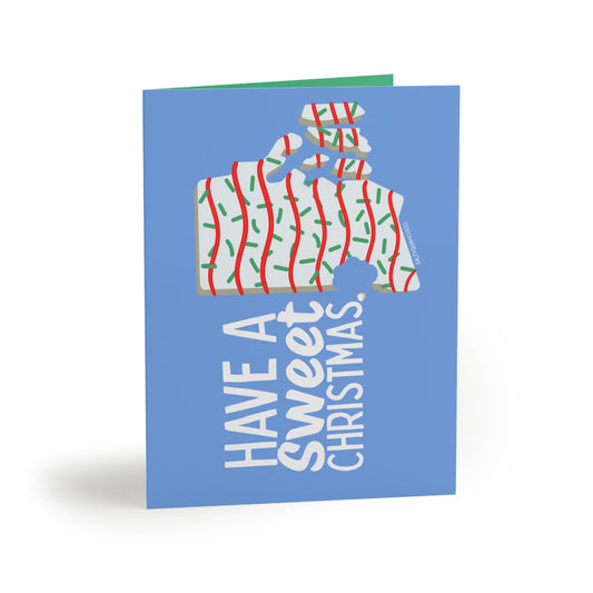 RI Shaped Holiday Cake Christmas Cards