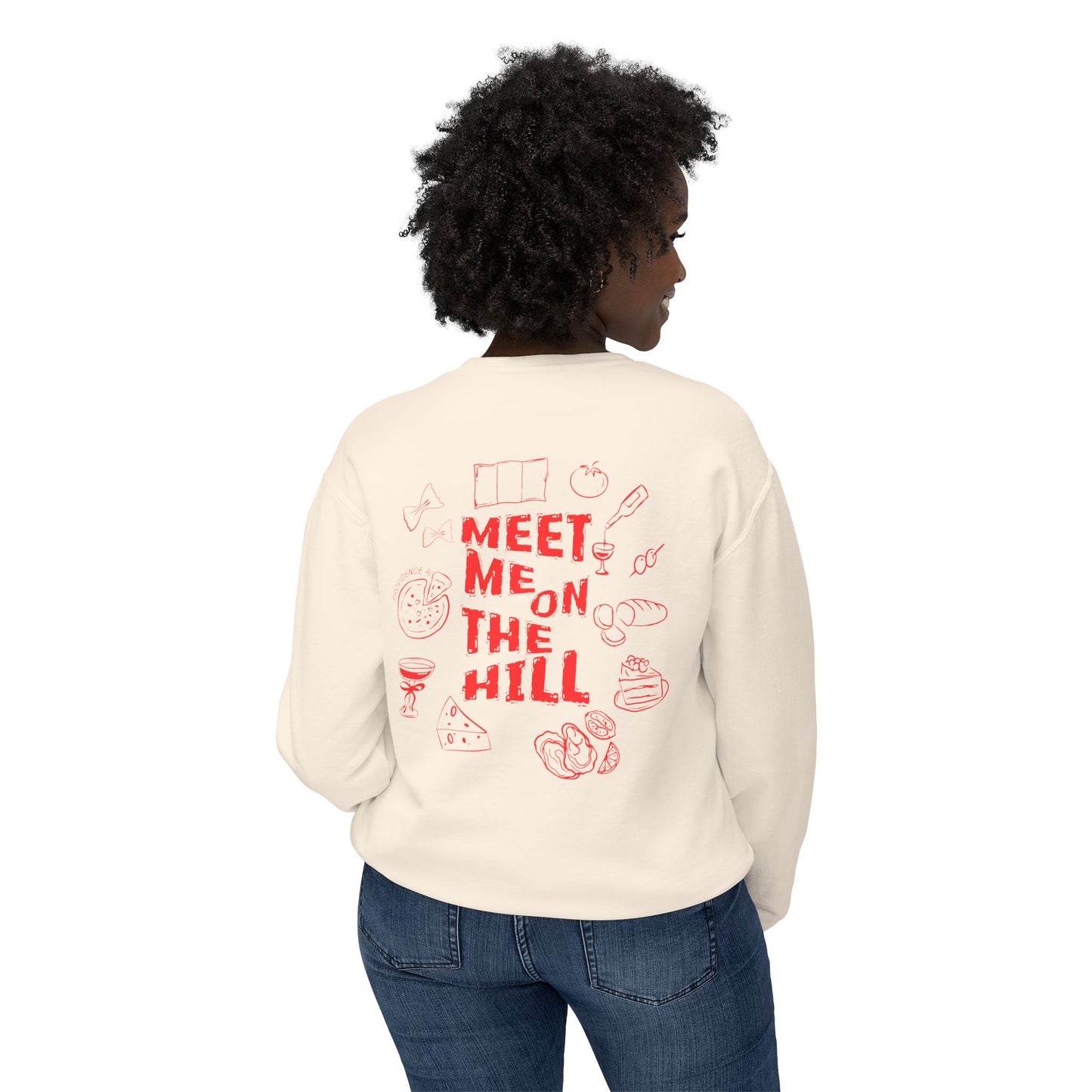 Meet me on the hill Unisex Lightweight Crewneck Sweatshirt