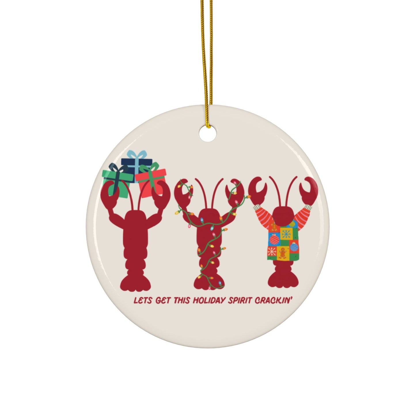 Copy of RI Holiday Cake- Ceramic Ornament