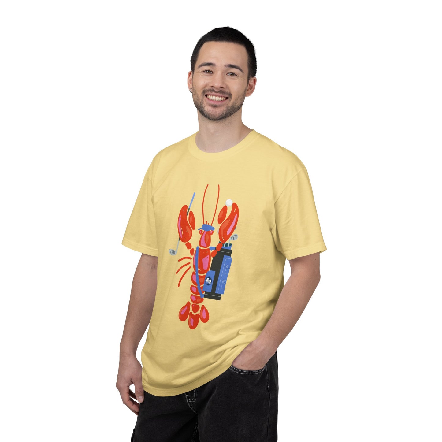 Salty Lobster Golfer- Golfer Coastal Tee