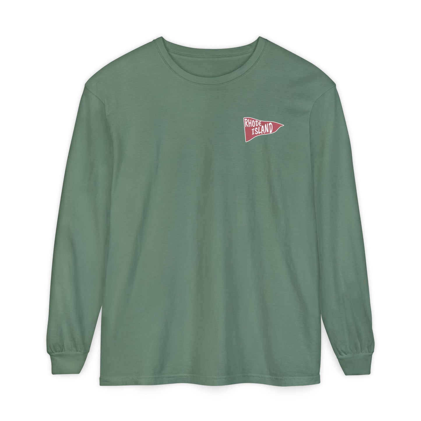 RI College Sketched Unisex Long Sleeve T-Shirt Red Flag