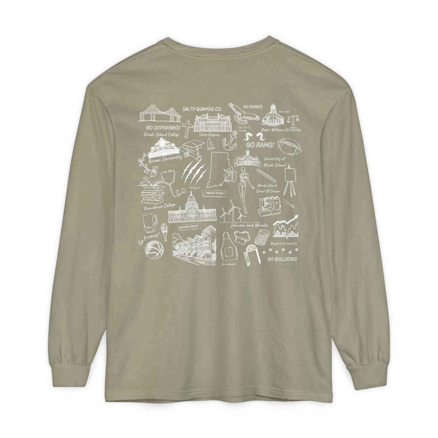 College Sketch Unisex Long Sleeve T-Shirt