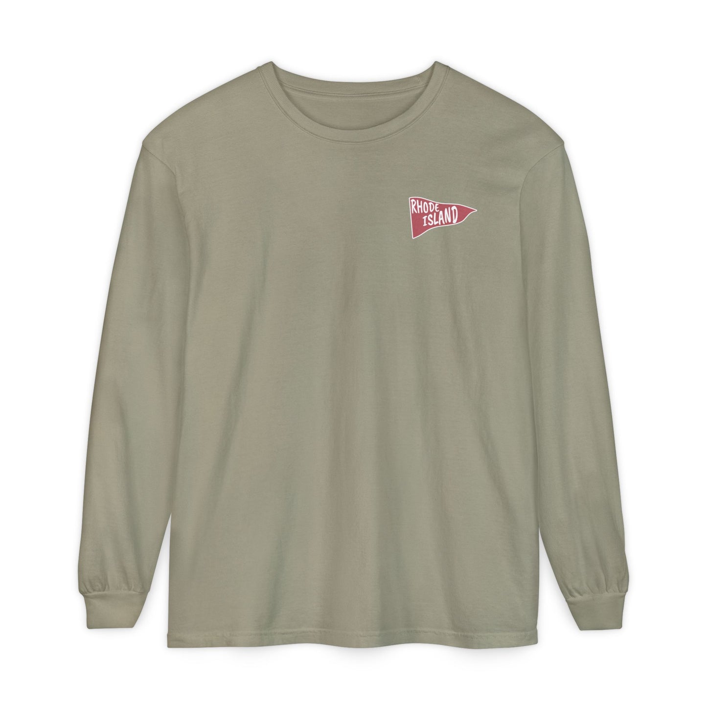 RI College Sketched Unisex Long Sleeve T-Shirt Red Flag