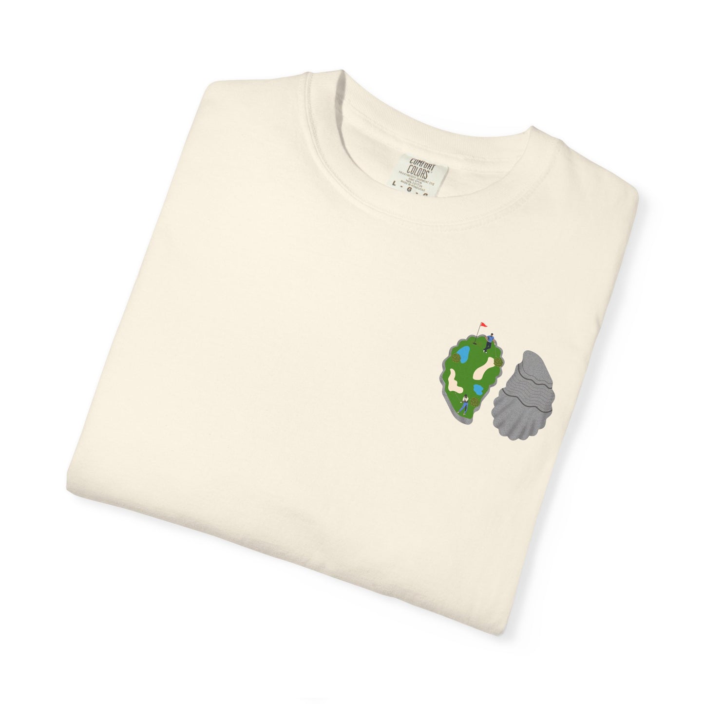 Shuck Golf Repeat Golf T-Shirt — Oyster & Golfer Coastal Tee