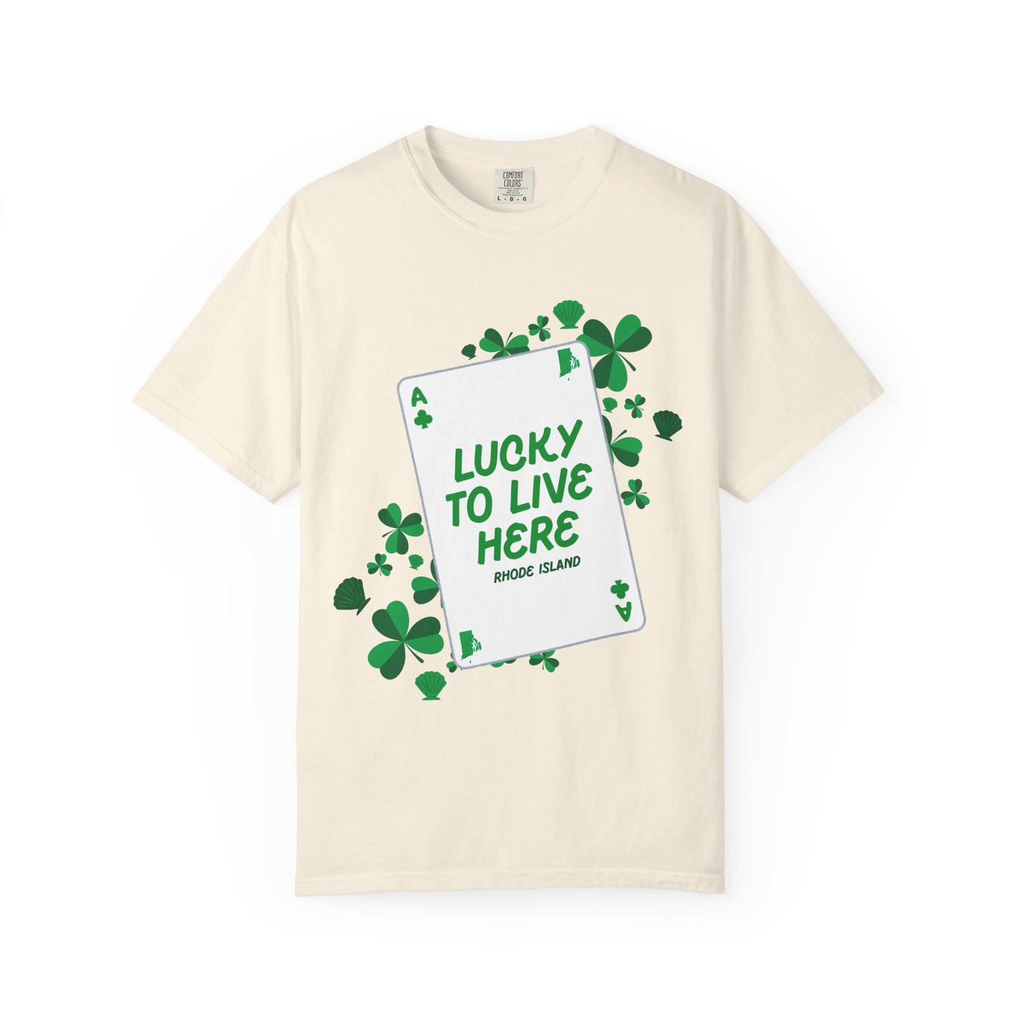 Lucky to live here RI Tee