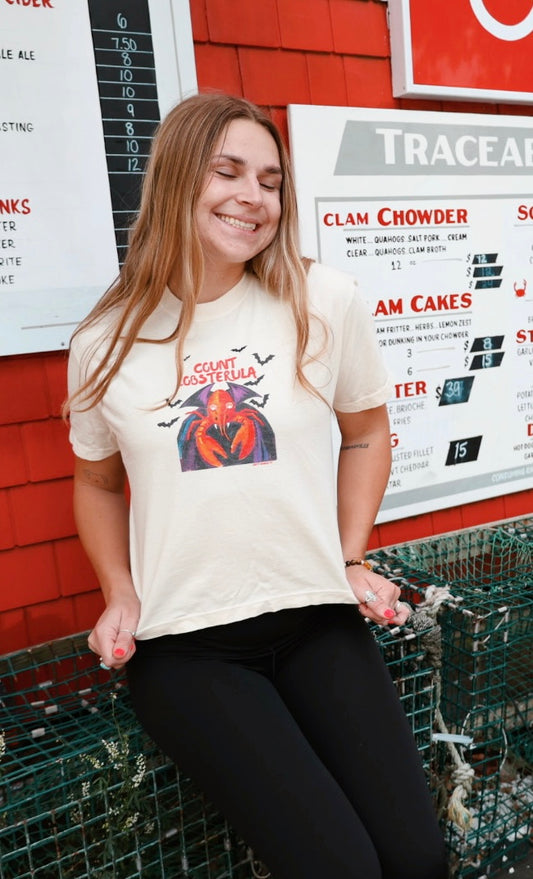 Women's Boxy Tee - Count Lobsterula Halloween Vampire Tee Shirt