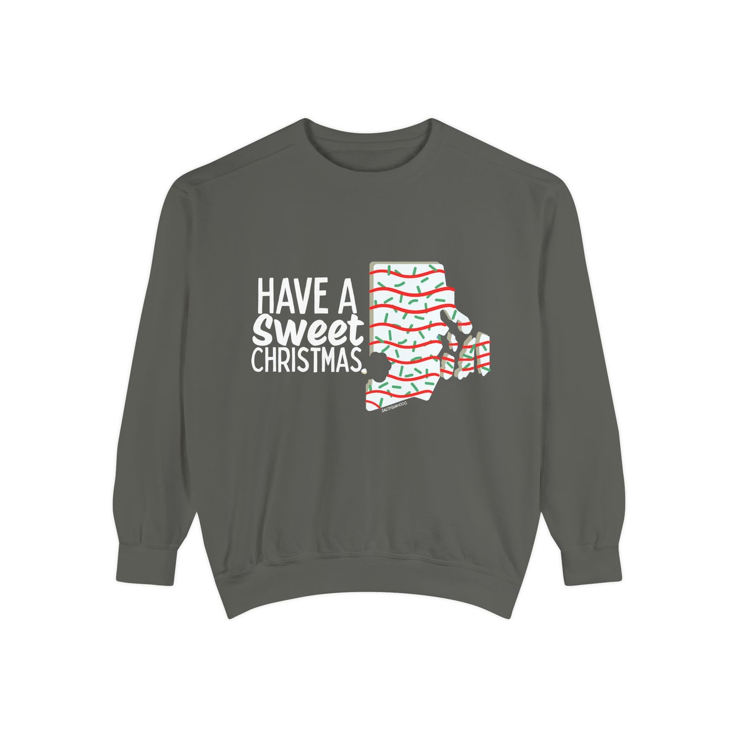 RI Shaped Holiday Cake Crewneck