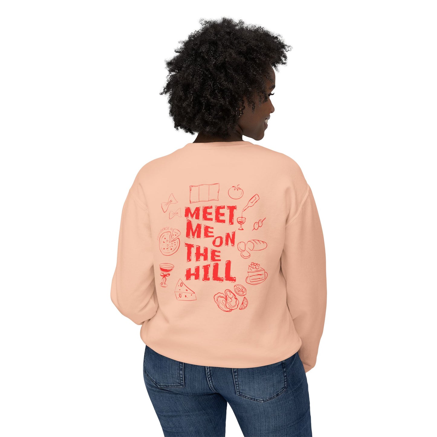 Meet me on the hill Unisex Lightweight Crewneck Sweatshirt