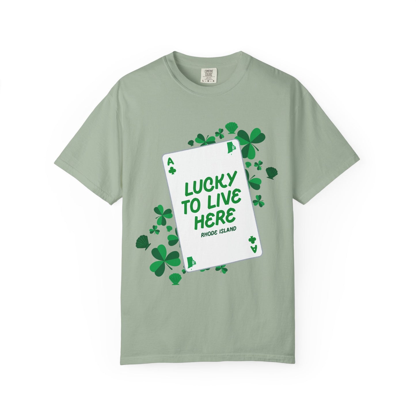 Lucky to live here RI Tee
