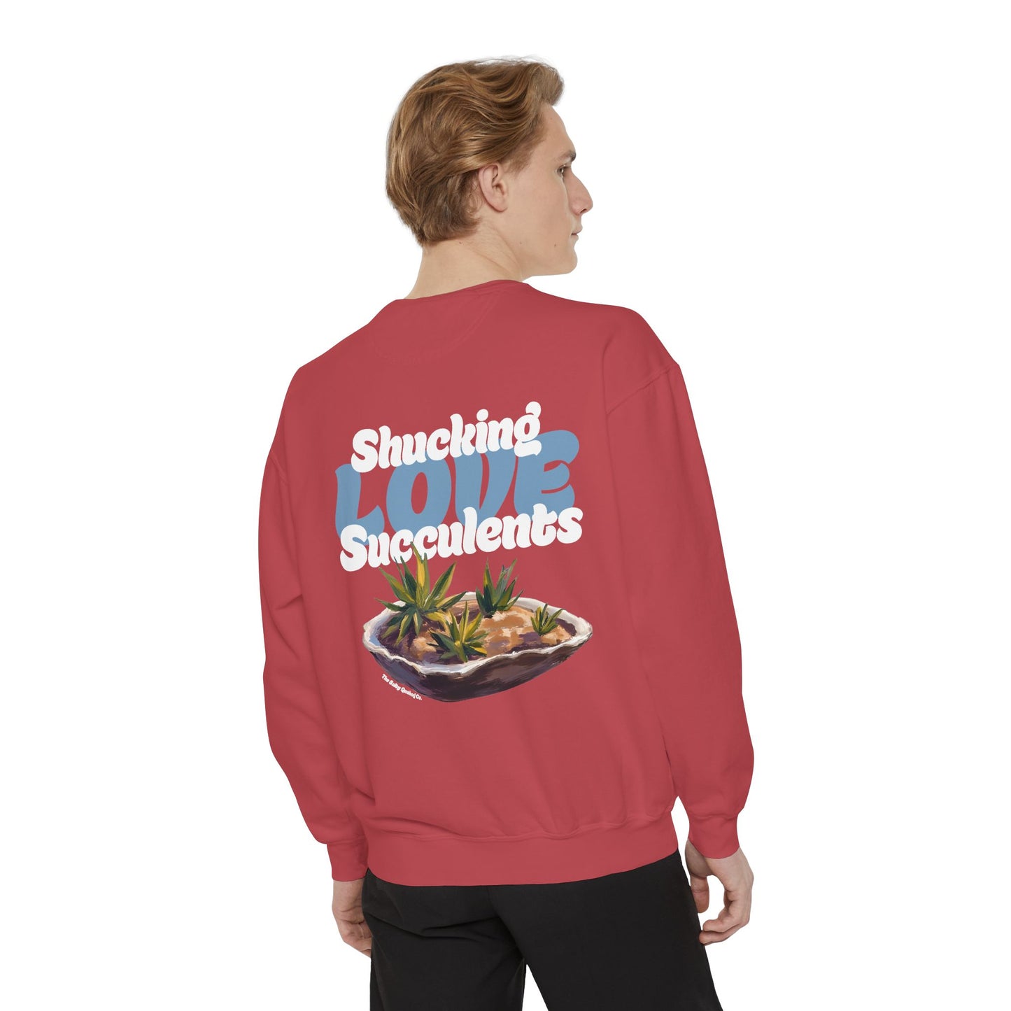 Shucking Love Succulent Graphic Sweatshirt Crewneck