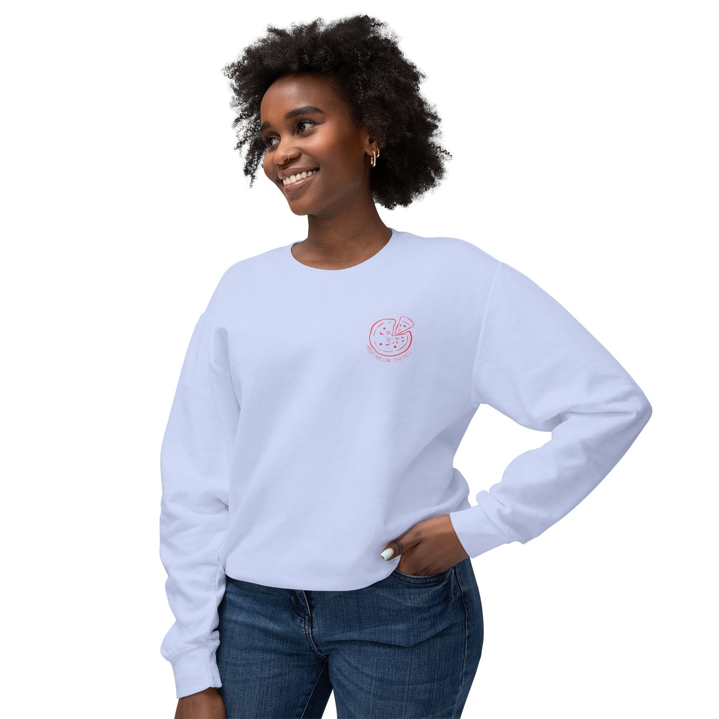 Meet me on the hill Unisex Lightweight Crewneck Sweatshirt