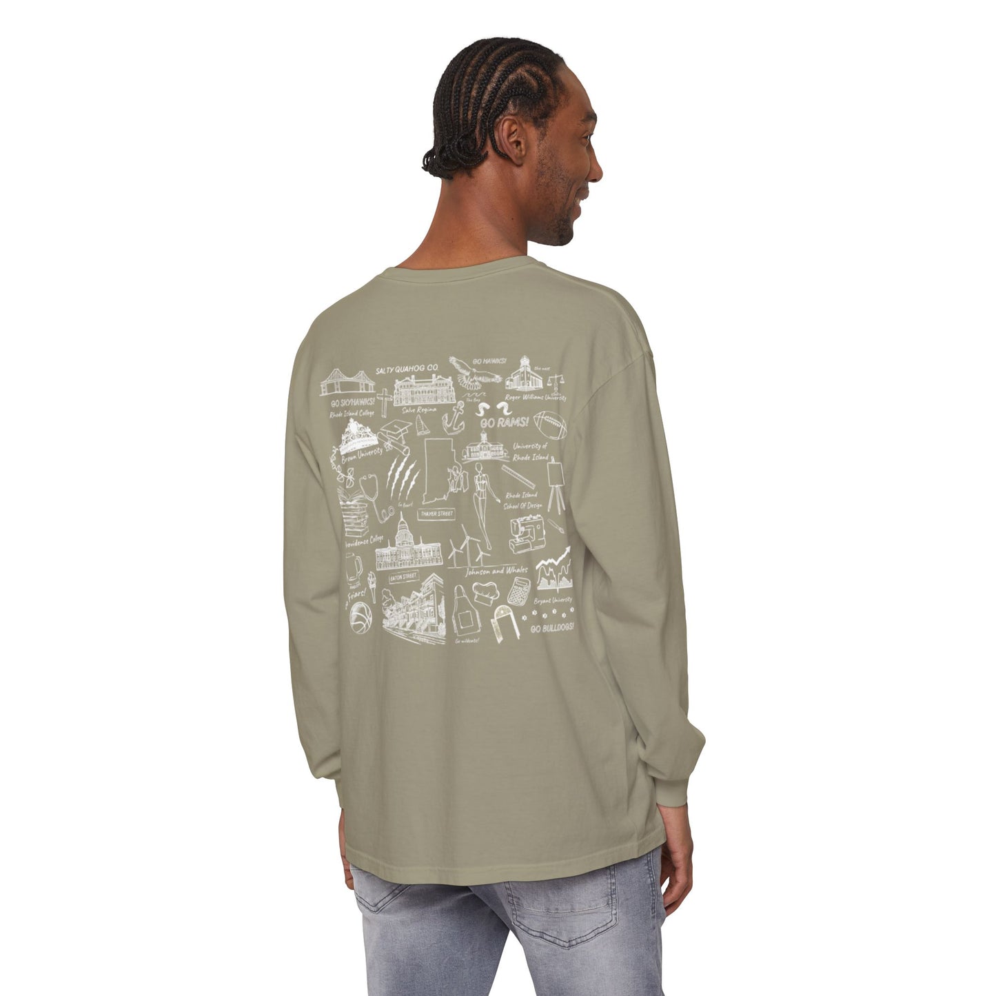 College Sketch Unisex Long Sleeve T-Shirt