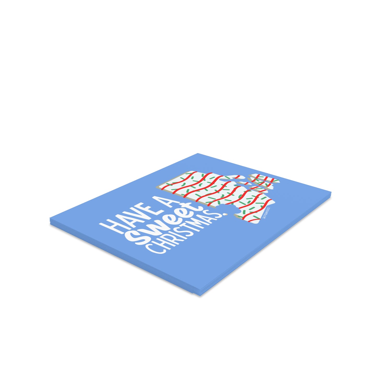 RI Shaped Holiday Cake Christmas Cards